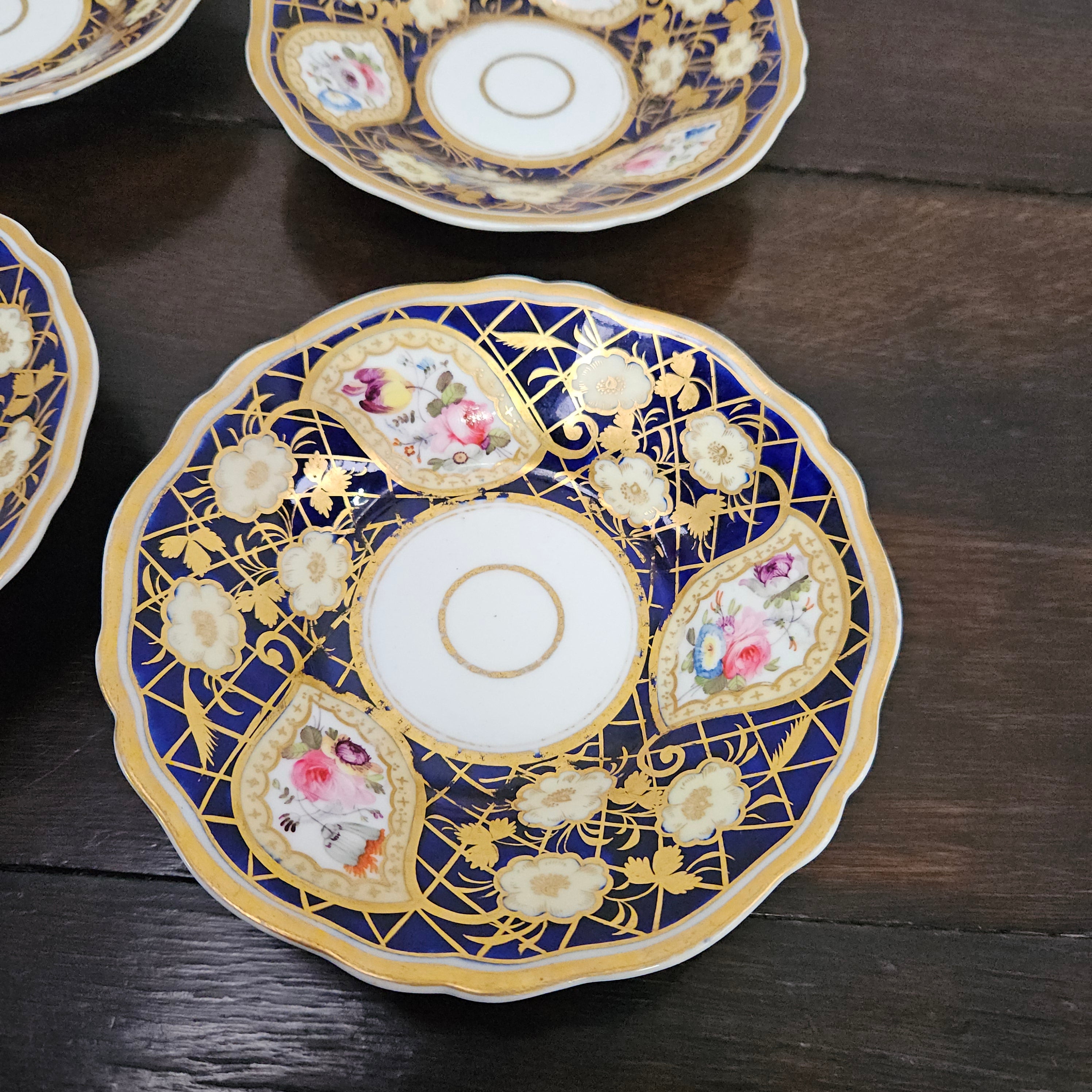Ridgway Regency Period 6 Hand Painted & Gilded Cups & Saucers | Antique & Vintage | Moonee Ponds Antiques | Australia Wide Delivery