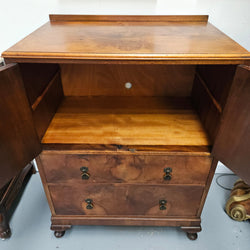 Figured Walnut Antique Two Door & Drawer Cabinet | Antique & Vintage | Moonee Ponds Antiques | Australia Wide Delivery