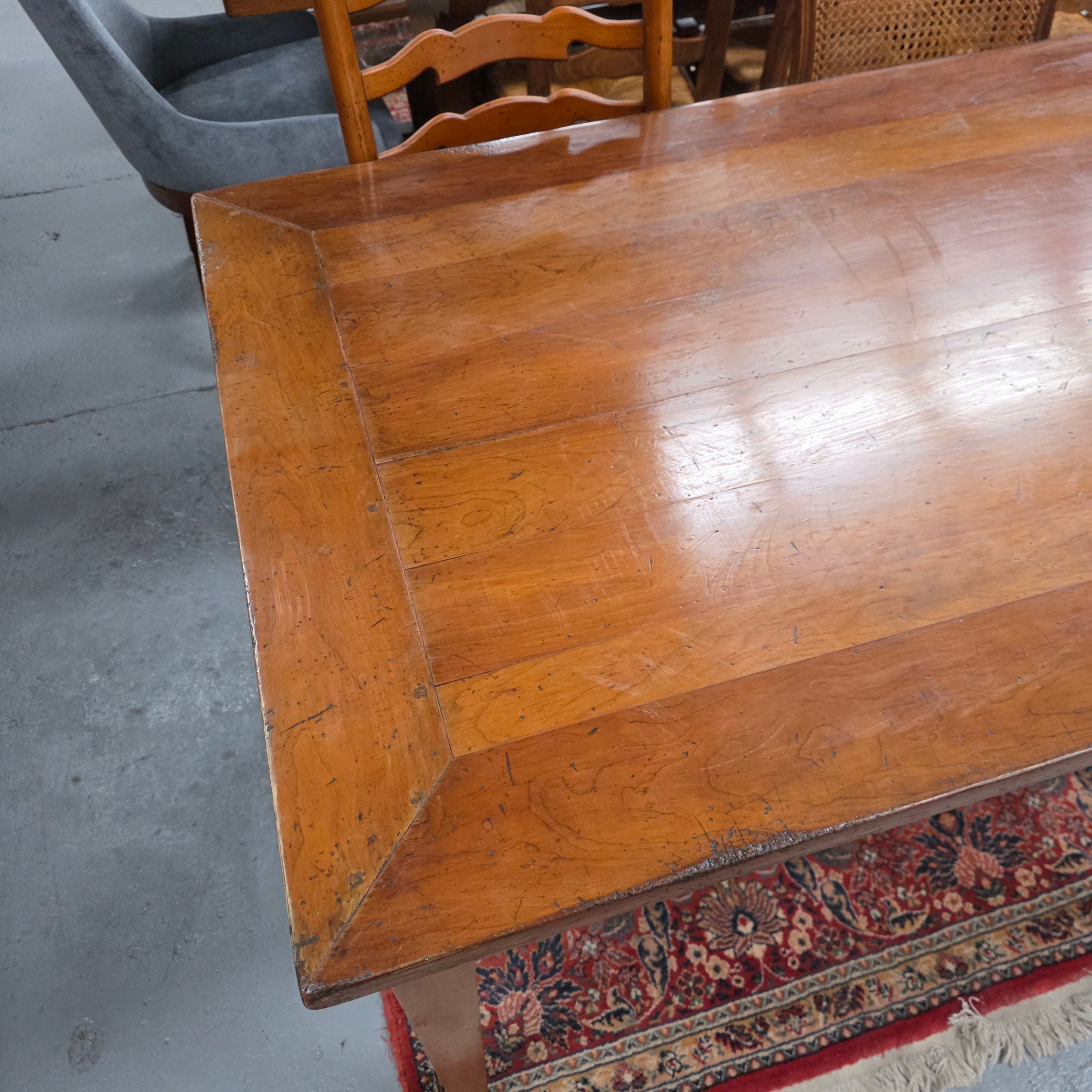 Just Arrived French Fruit Wood Farmhouse Table | Antique & Vintage | Moonee Ponds Antiques | Australia Wide Delivery