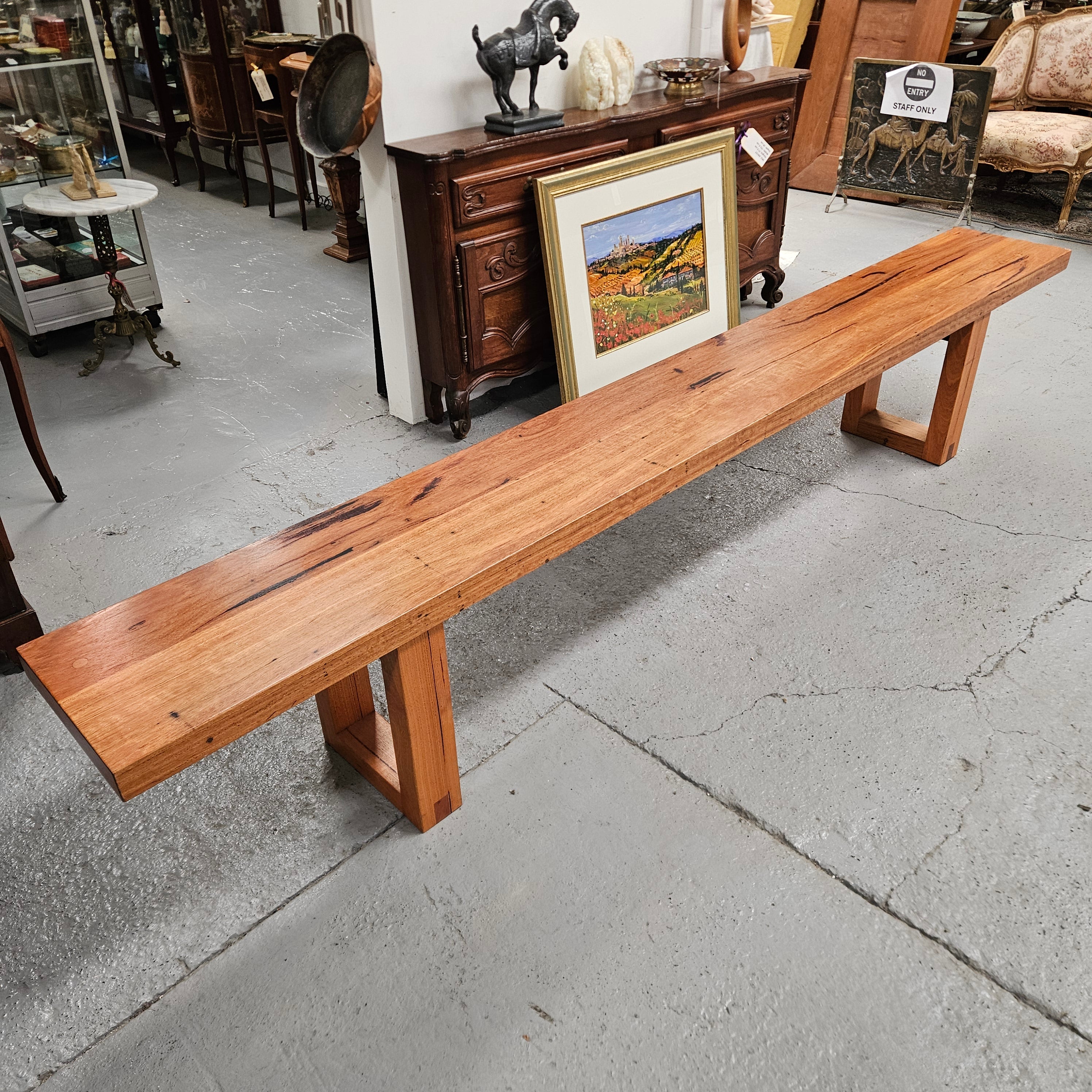Stunning Reclaimed Blue Gum Bench Seat
