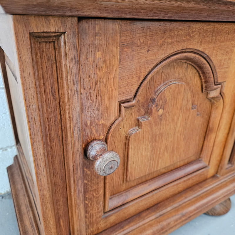 Pair of French Oak Gothic Style Bedsides