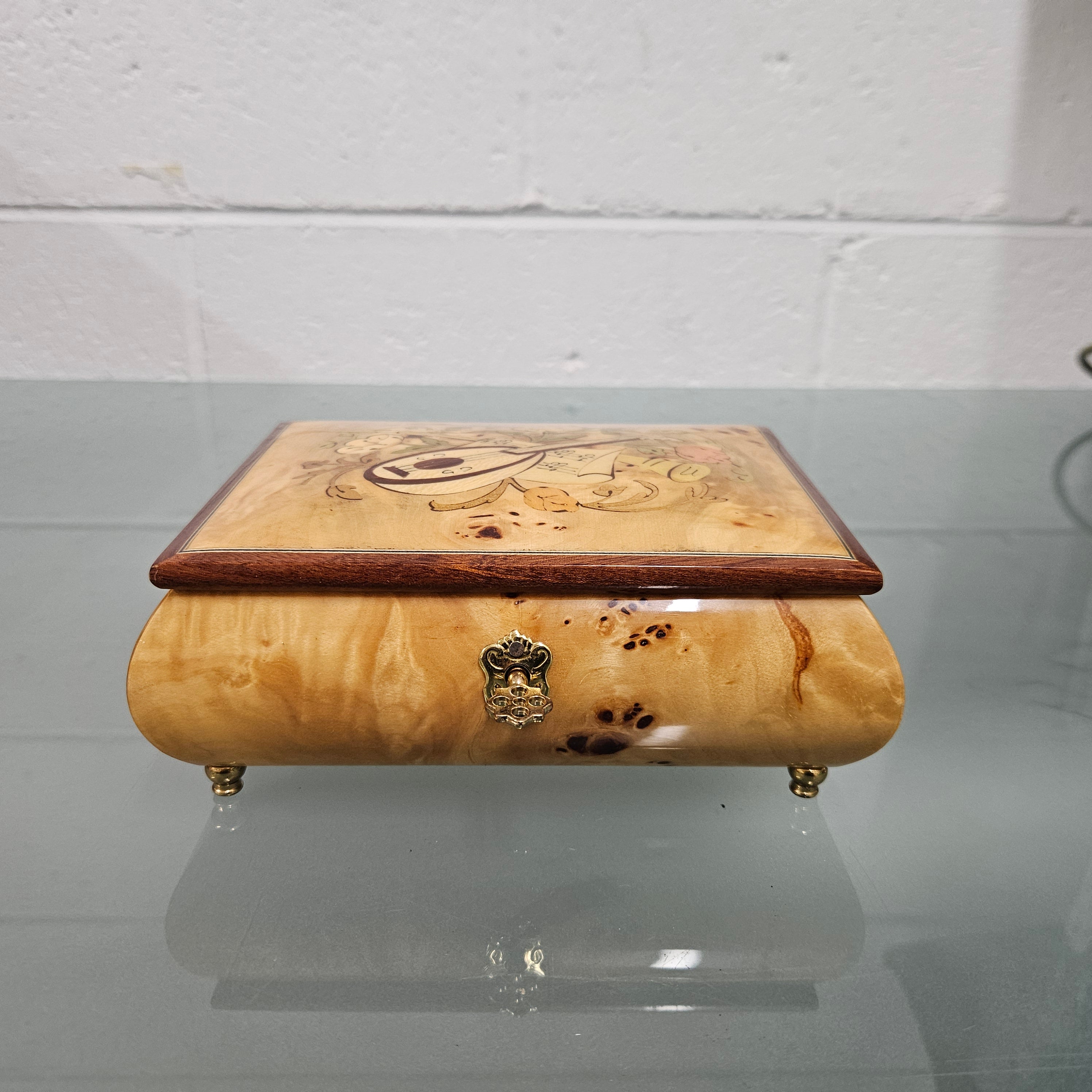 Vintage Italian Sorrento Ware Inlaid Musical Jewelry Box | Antique & Vintage | Moonee Ponds Antiques | Australia Wide Delivery