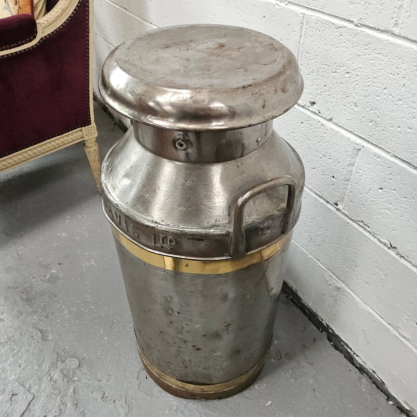 Large Metal Milk Canister/Churn