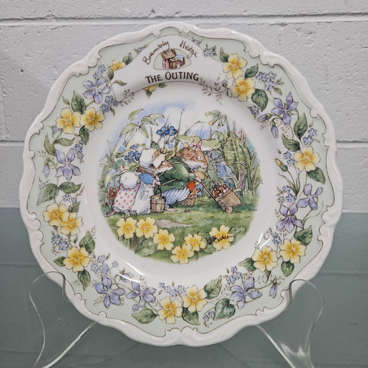 Vintage Royal Doulton Brambly Hedge "The Outing" Plate Made in England
