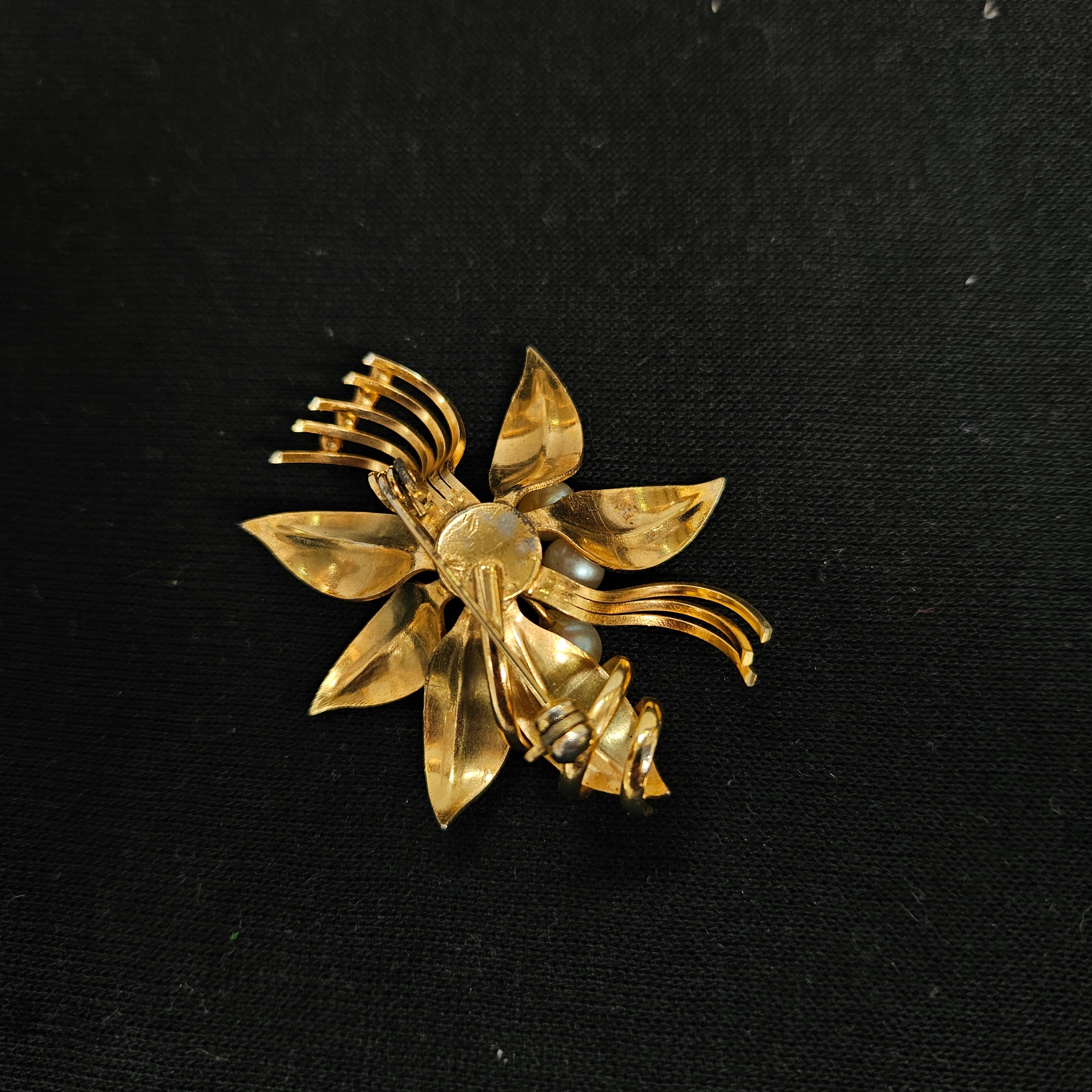 Vintage Gilt Metal & Faux Pearl Brooch | Antique & Vintage | Moonee Ponds Antiques | Australia Wide