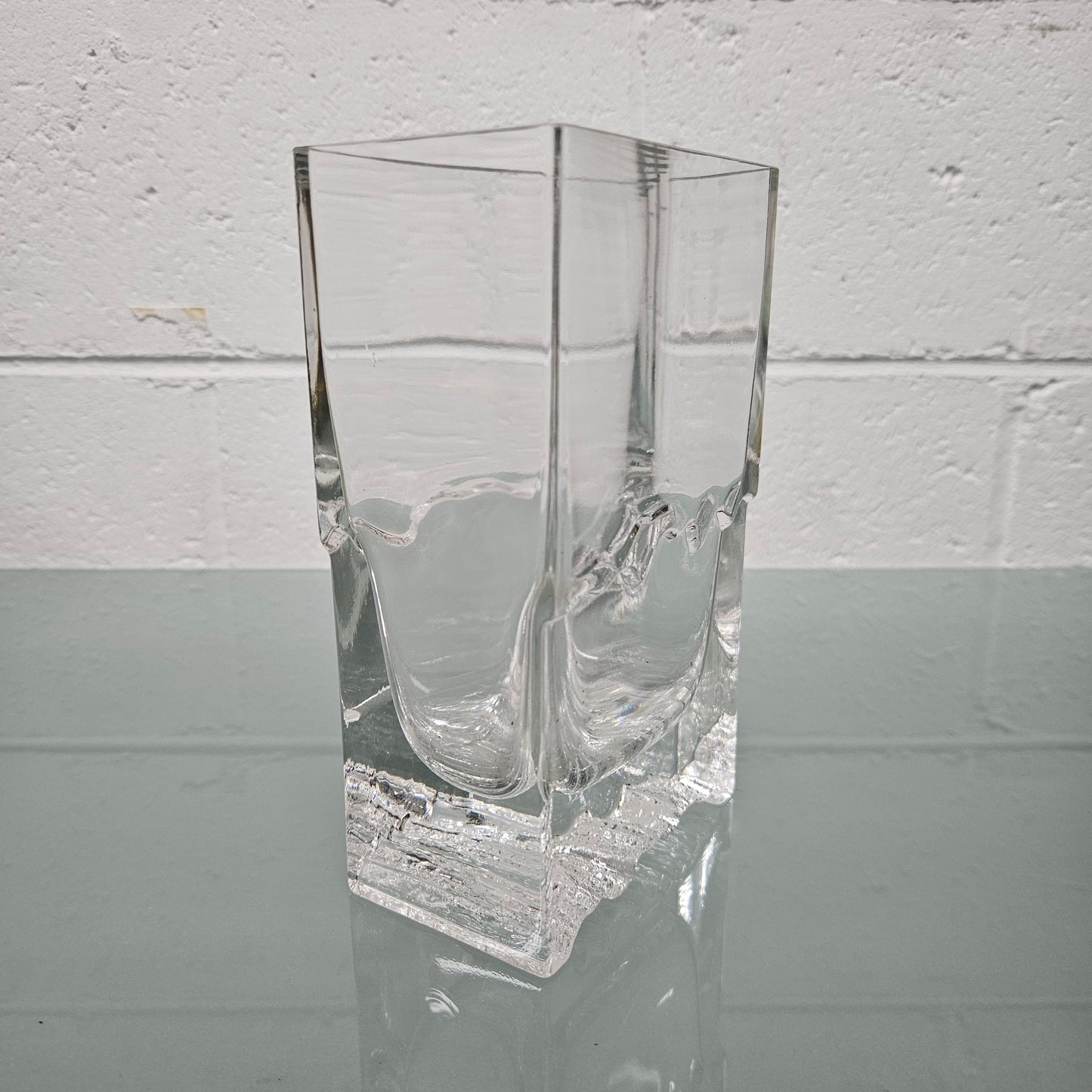 Ilttala Finland Tapio Wirkkala Clear Glass Vase