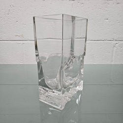Ilttala Finland Tapio Wirkkala Clear Glass Vase | Antique & Vintage | Moonee Ponds Antiques | Australia Wide Delivery