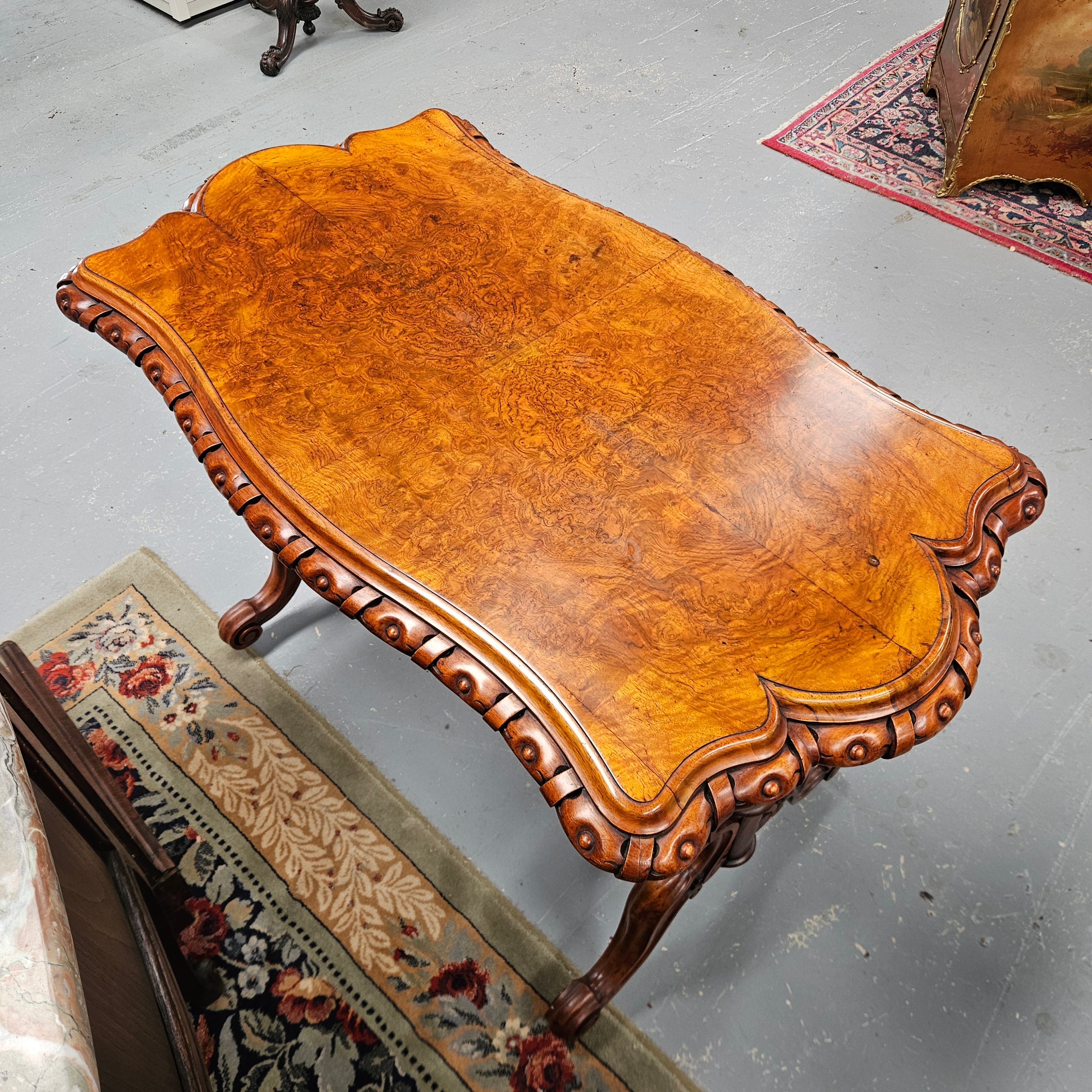 Stunning Victorian Figured Walnut Occasional/Side Table Circ 1860's | Antique & Vintage | Moonee Ponds Antiques | Australia Wide Delivery