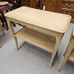 Pair Rustic Oak Shabby Chic Side Tables