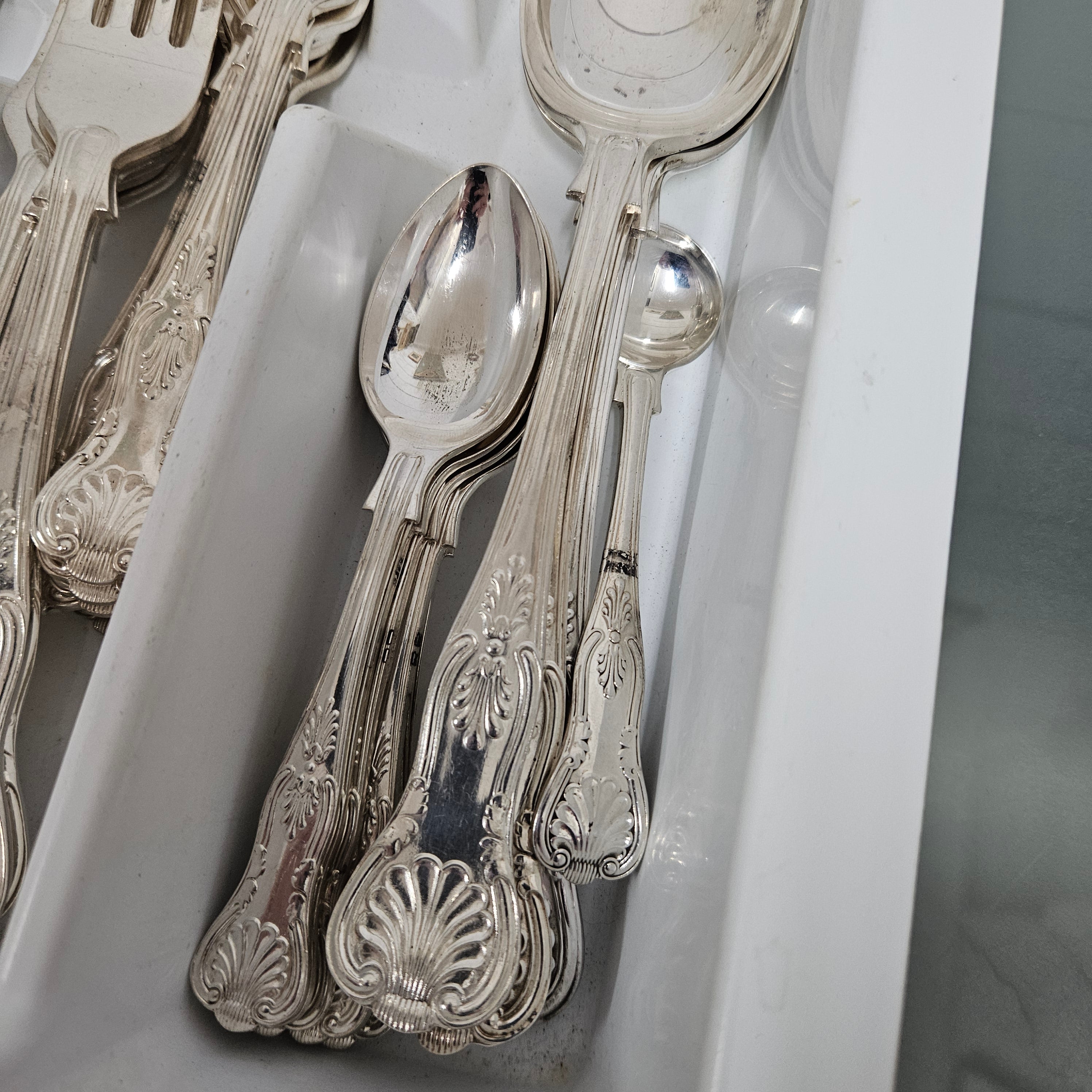 Kings Pattern Cutlery Set by Robert F Mosley Rusnorstain Sheffield | Antique & Vintage | Moonee Ponds Antiques | Australia Wide Delivery