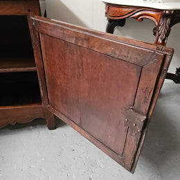 Early 19th Century French Walnut Antique One Door Side Cabinet