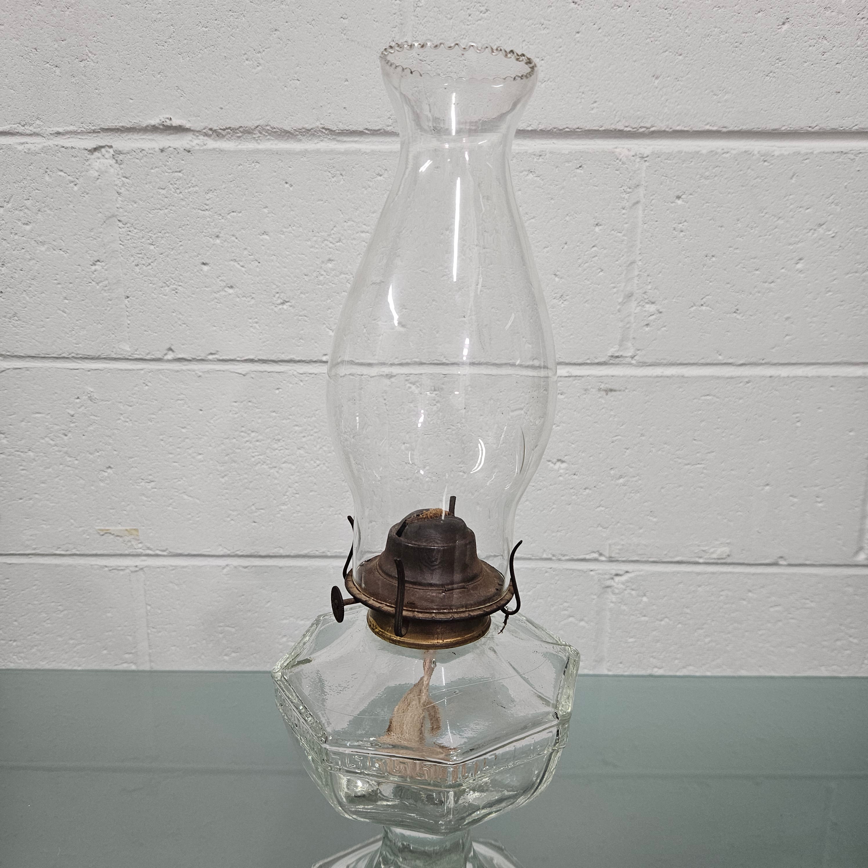 Antique Clear Glass Kero Lamp | Antique & Vintage | Moonee Ponds Antiques | Australia Wide Delivery