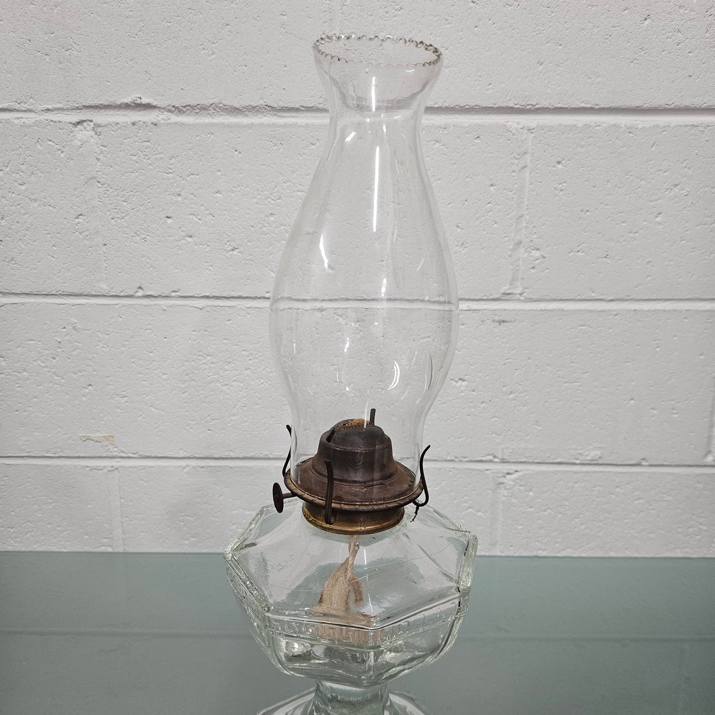 Antique Clear Glass Kero Lamp