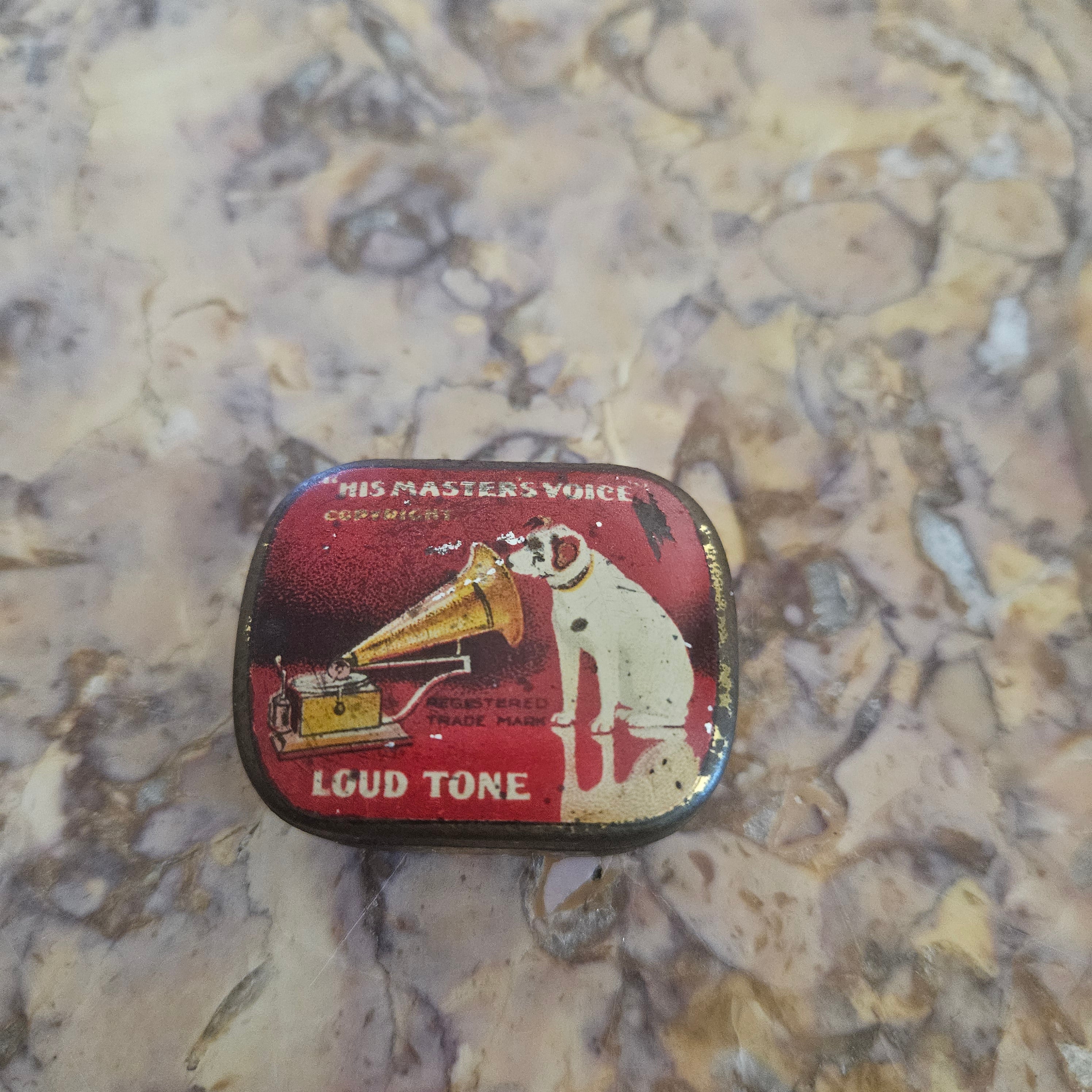 Vintage HMV Gramophone Needle Tin & Needles