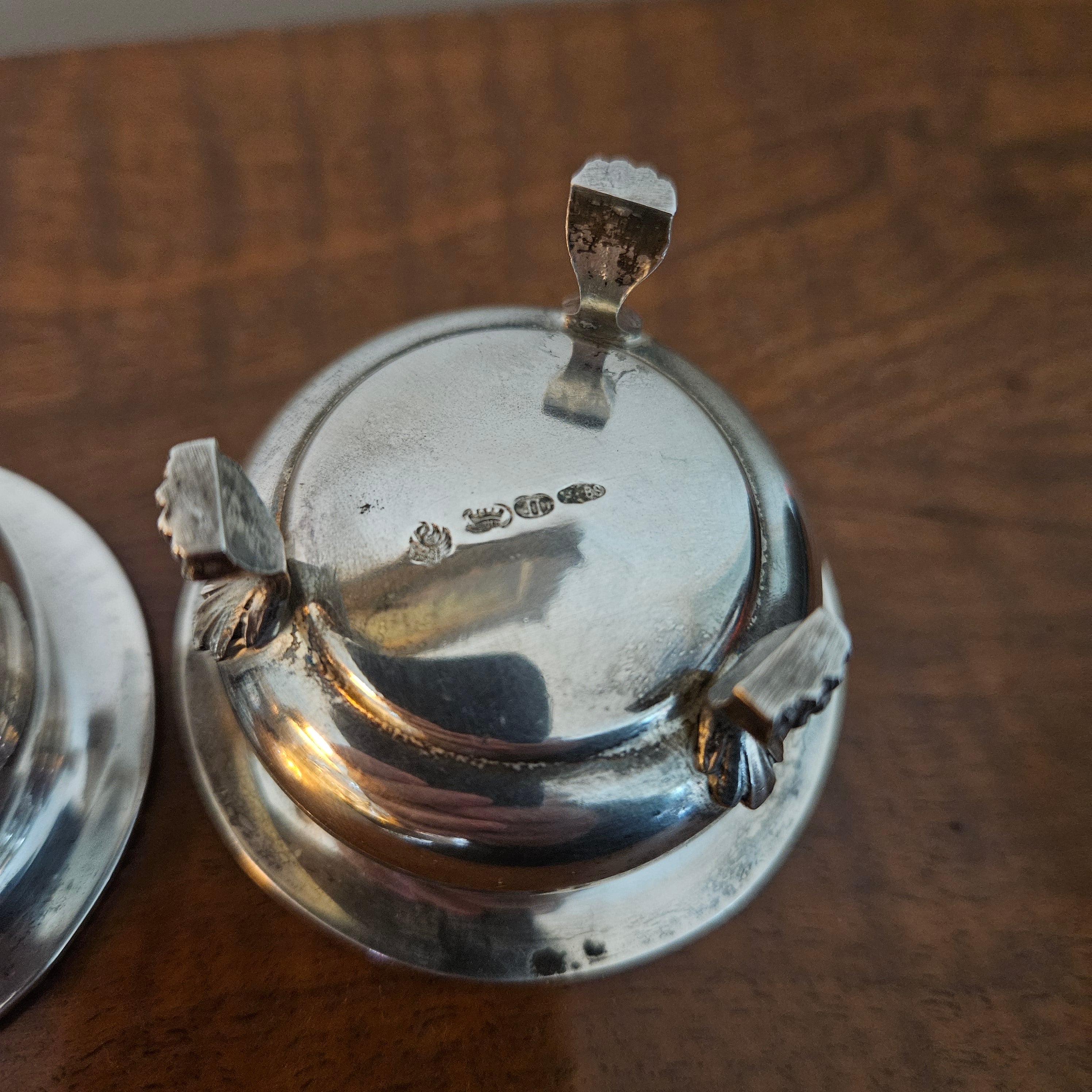 Pair of Vintage Silver & Glass Salts | Antique & Vintage | Moonee Ponds Antiques | Australia Wide Delivery