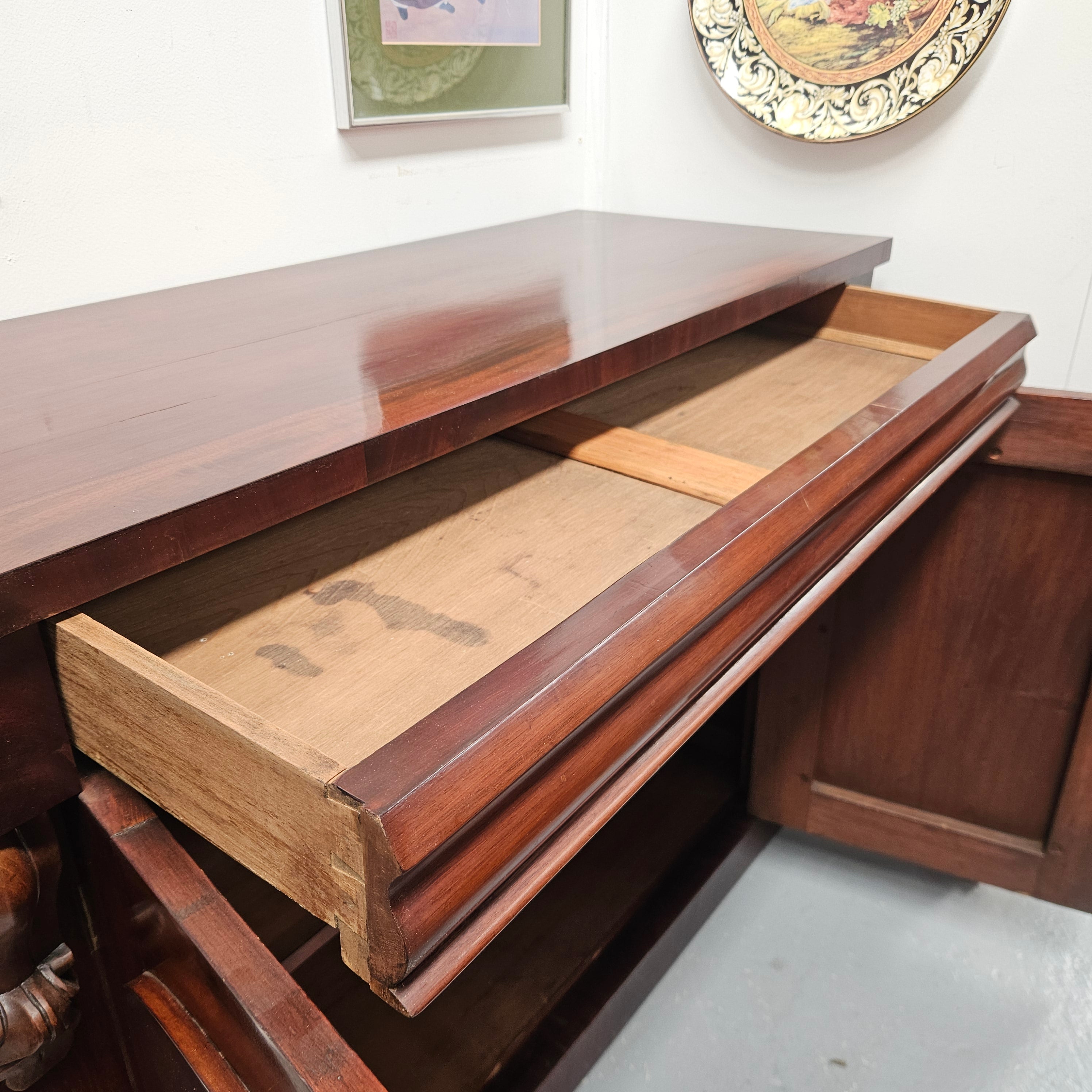 Solid Mahogany Two Door Cabinet With Drawer | Antique & Vintage | Moonee Ponds Antiques | Australia Wide Delivery