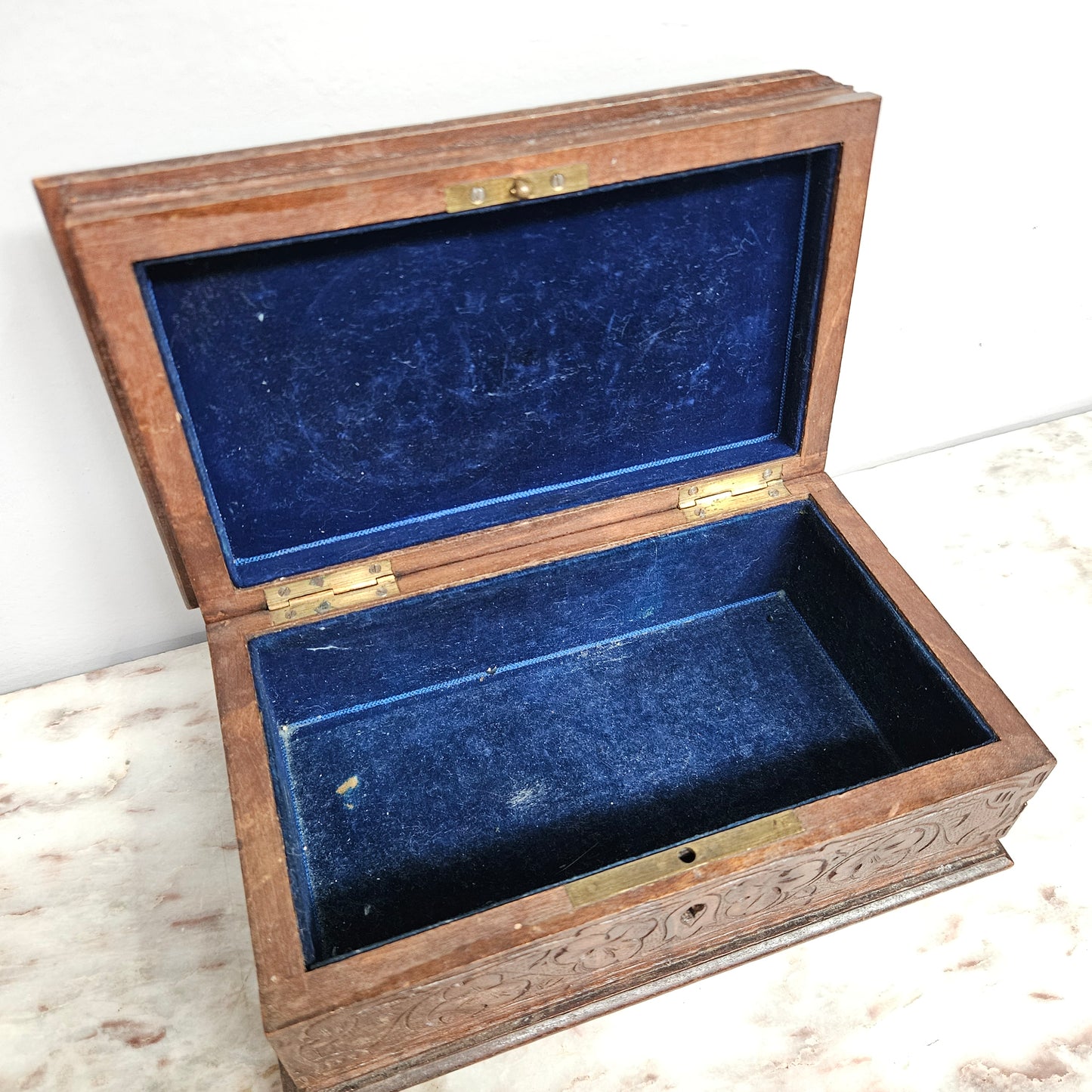 Antique Black Forest Hand Carved Trinket/Jewellery Box