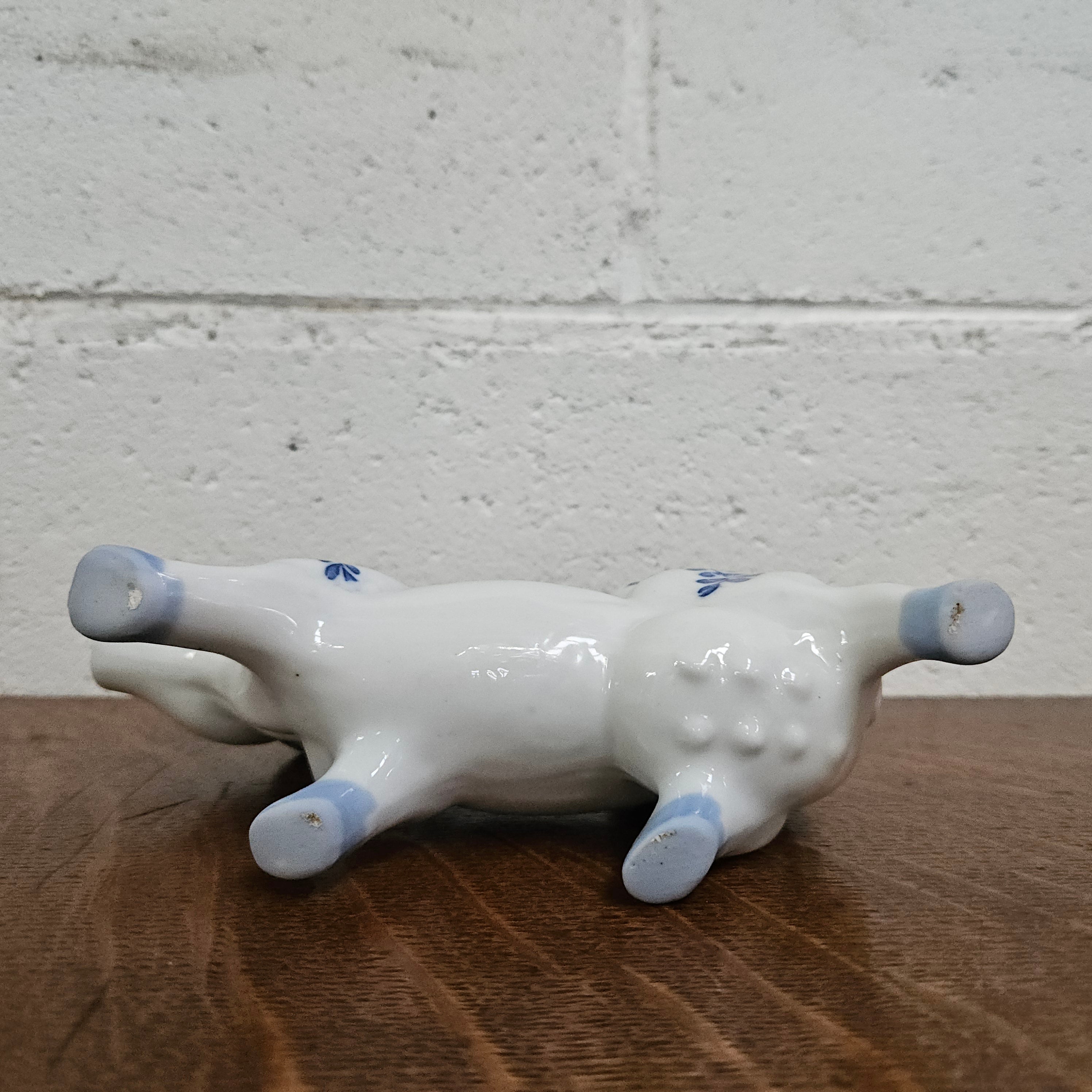 Vintage Blue/White Cow Cream Jug | Antique & Vintage | Moonee Ponds Antiques | Australia Wide Delivery