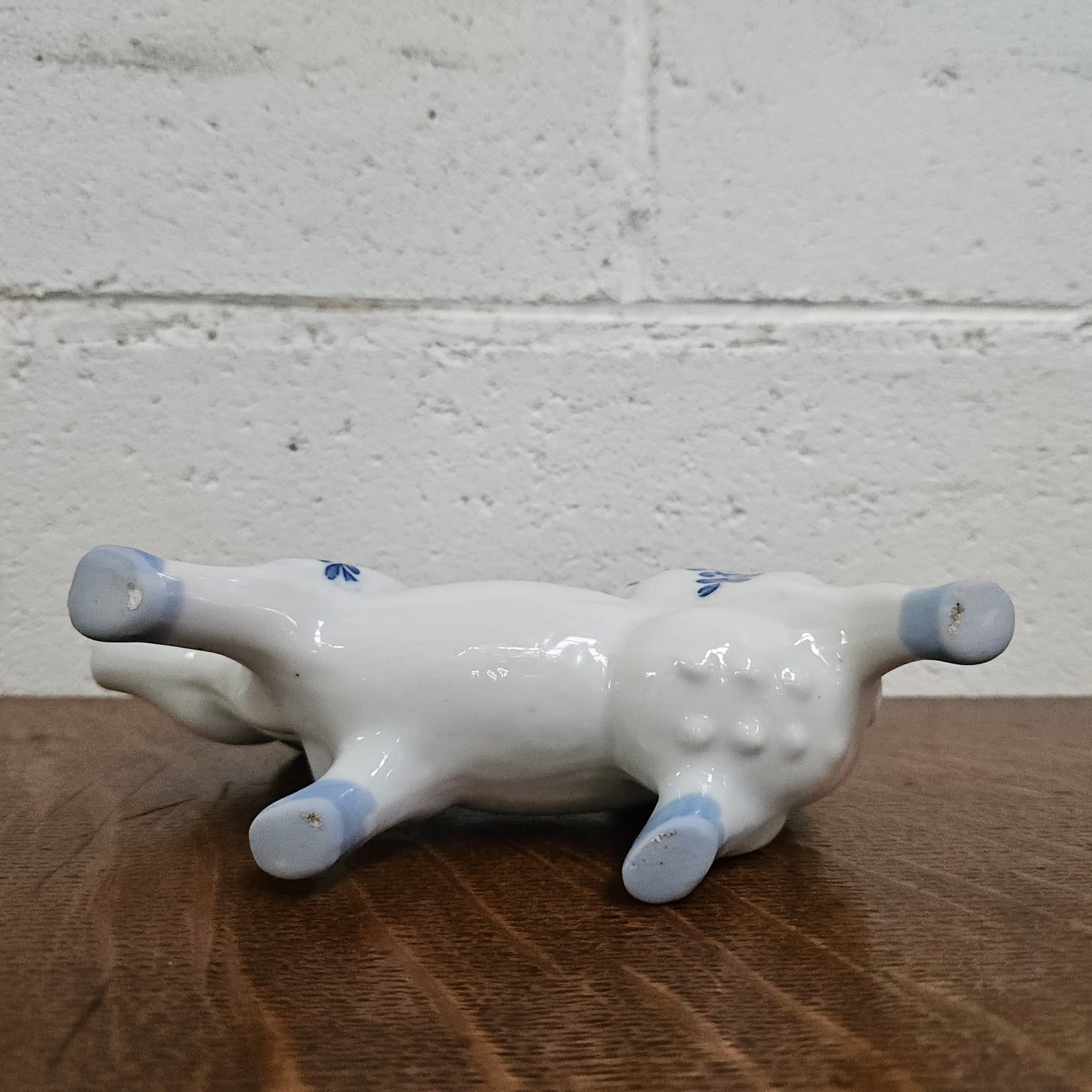 Vintage Blue/White Cow Cream Jug