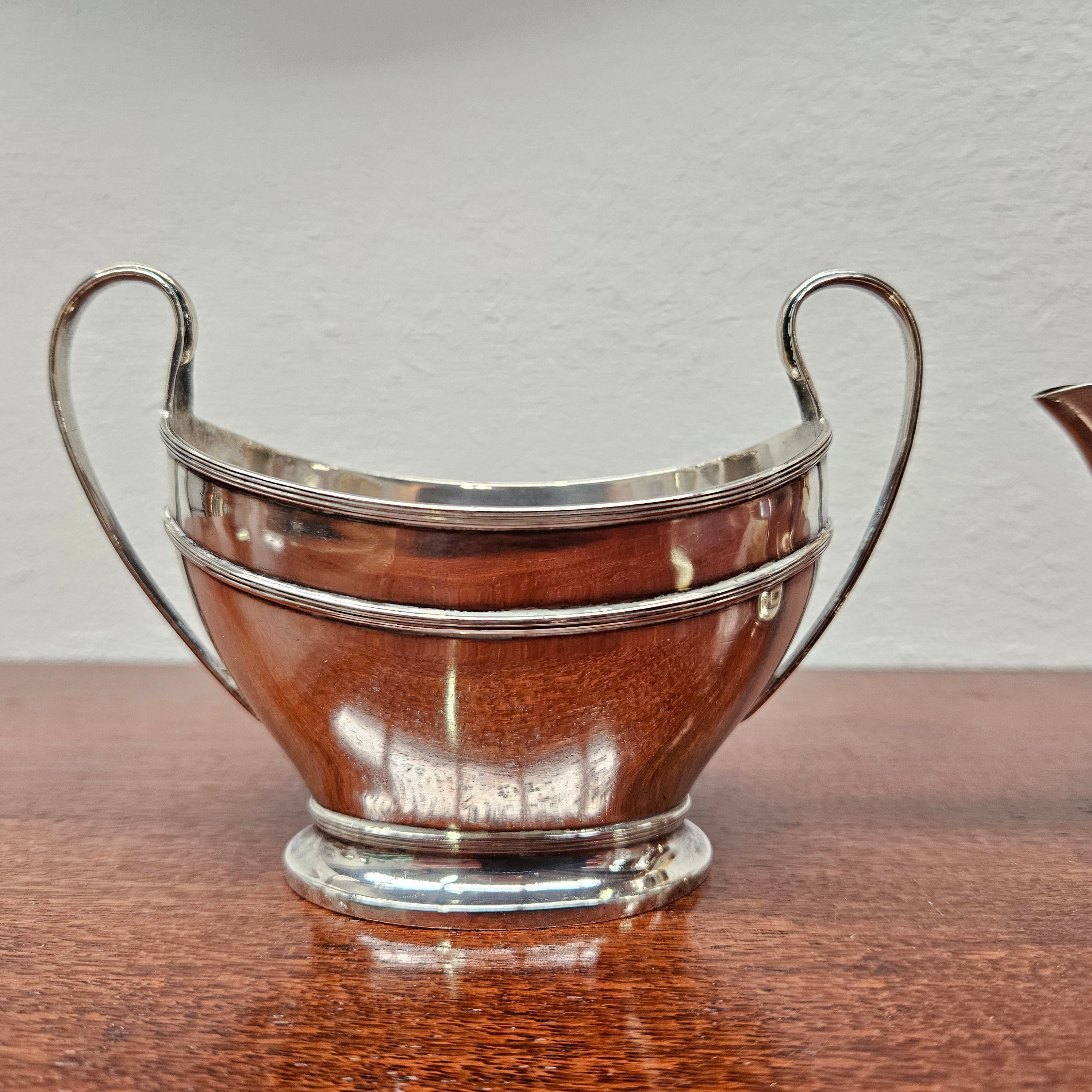 Art Deco Sterling Silver Birmingham Sugar & Creamer Set