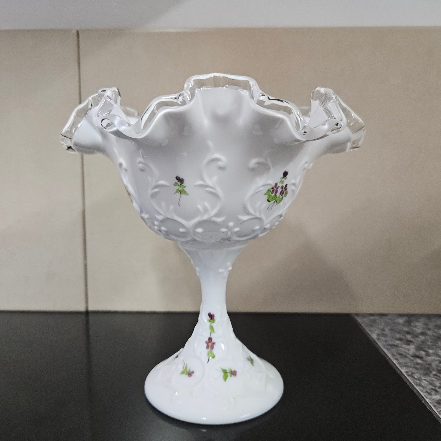 Fenton Hand Painted & Signed Comport