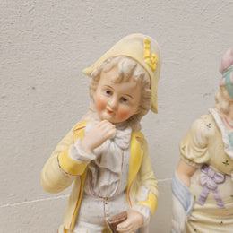 Pair Of Victorian Bisque Figures