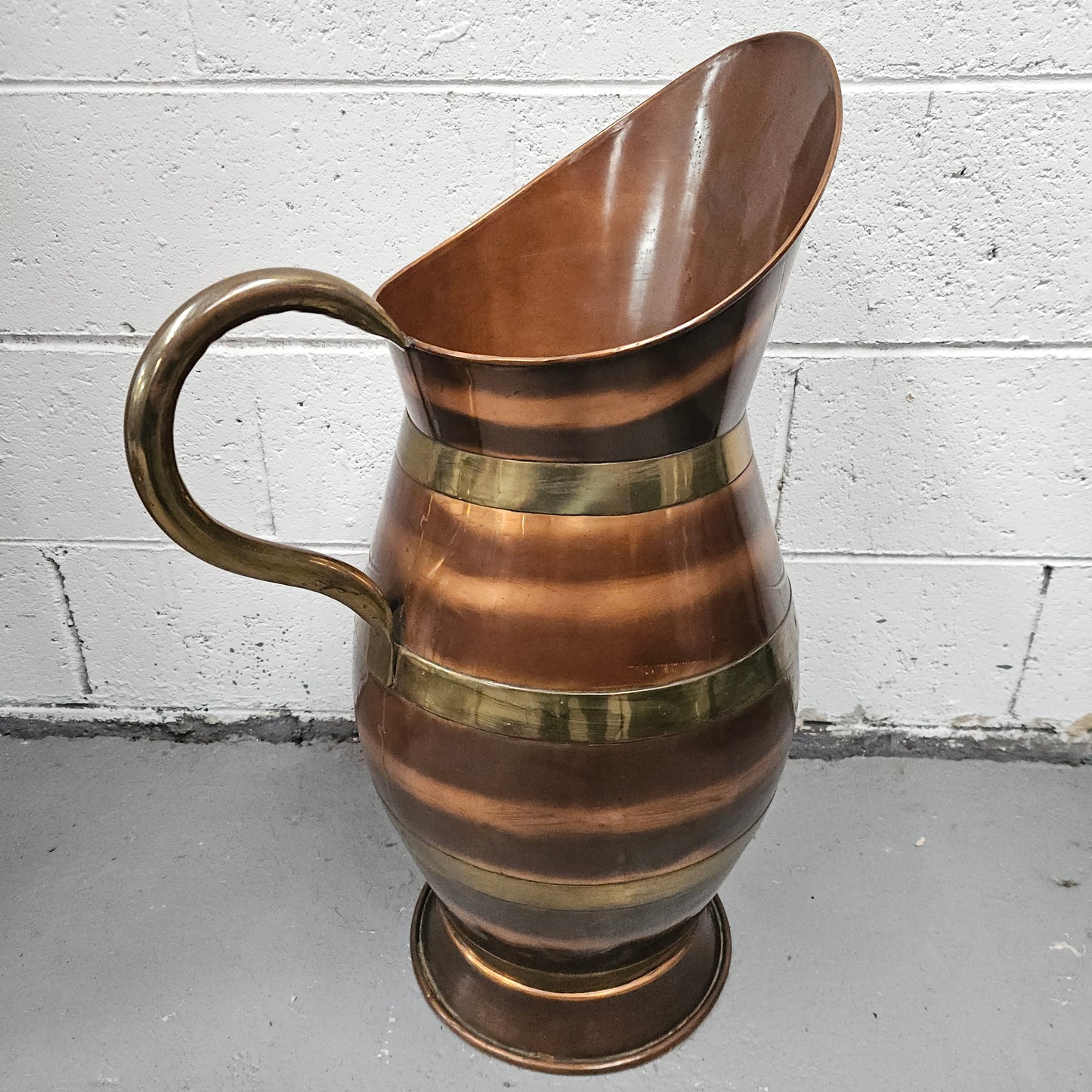 Copper & Brass Jug with handle