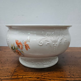 Antique Victorian White / Floral Chamber Pot