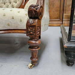 Victorian Walnut Double Ended Chaise Lounge | Antique & Vintage | Moonee Ponds Antiques | Australia Wide Delivery