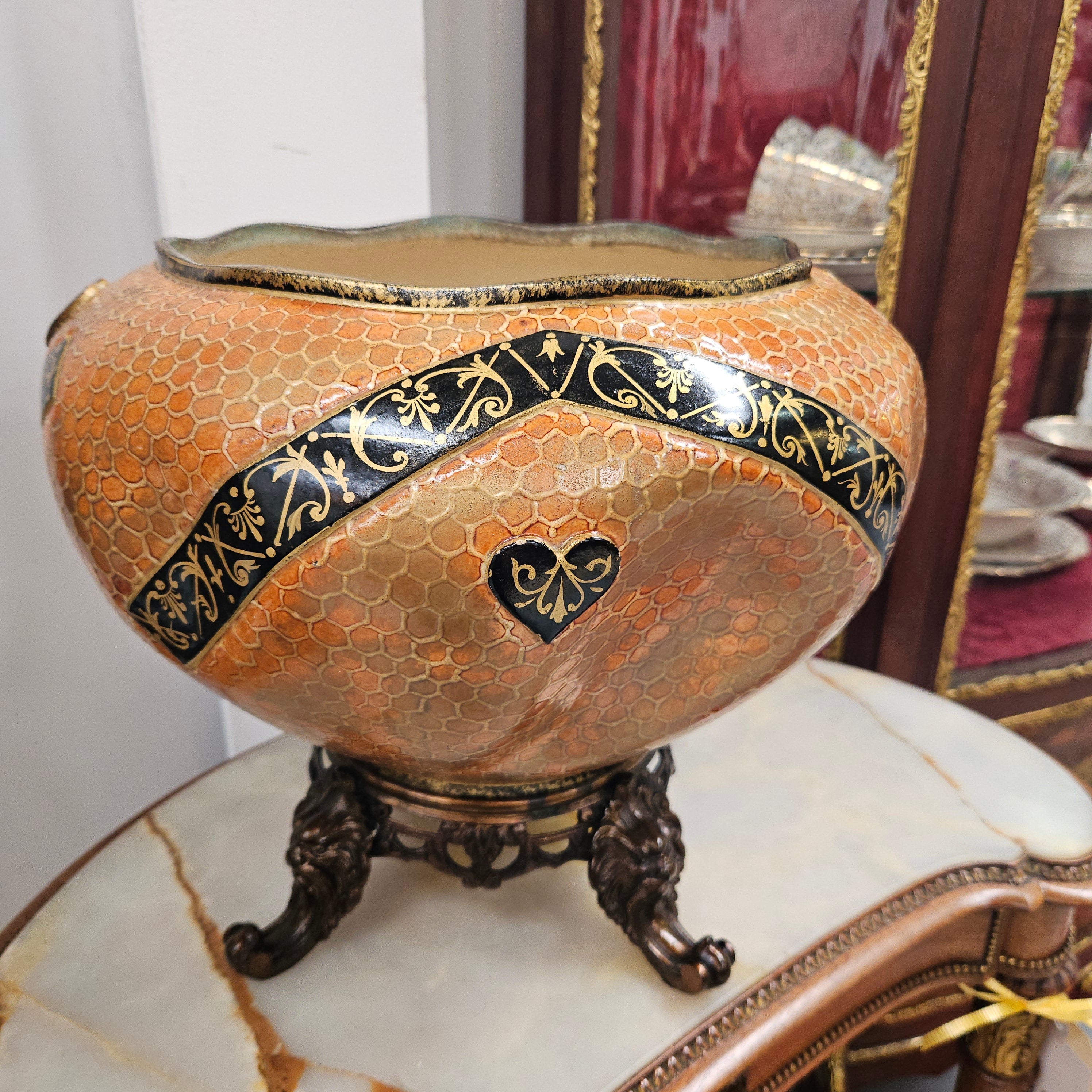 Meiji Period Satsuma Hand Painted Jardinière | Antique & Vintage | Moonee Ponds Antiques | Australia Wide Delivery