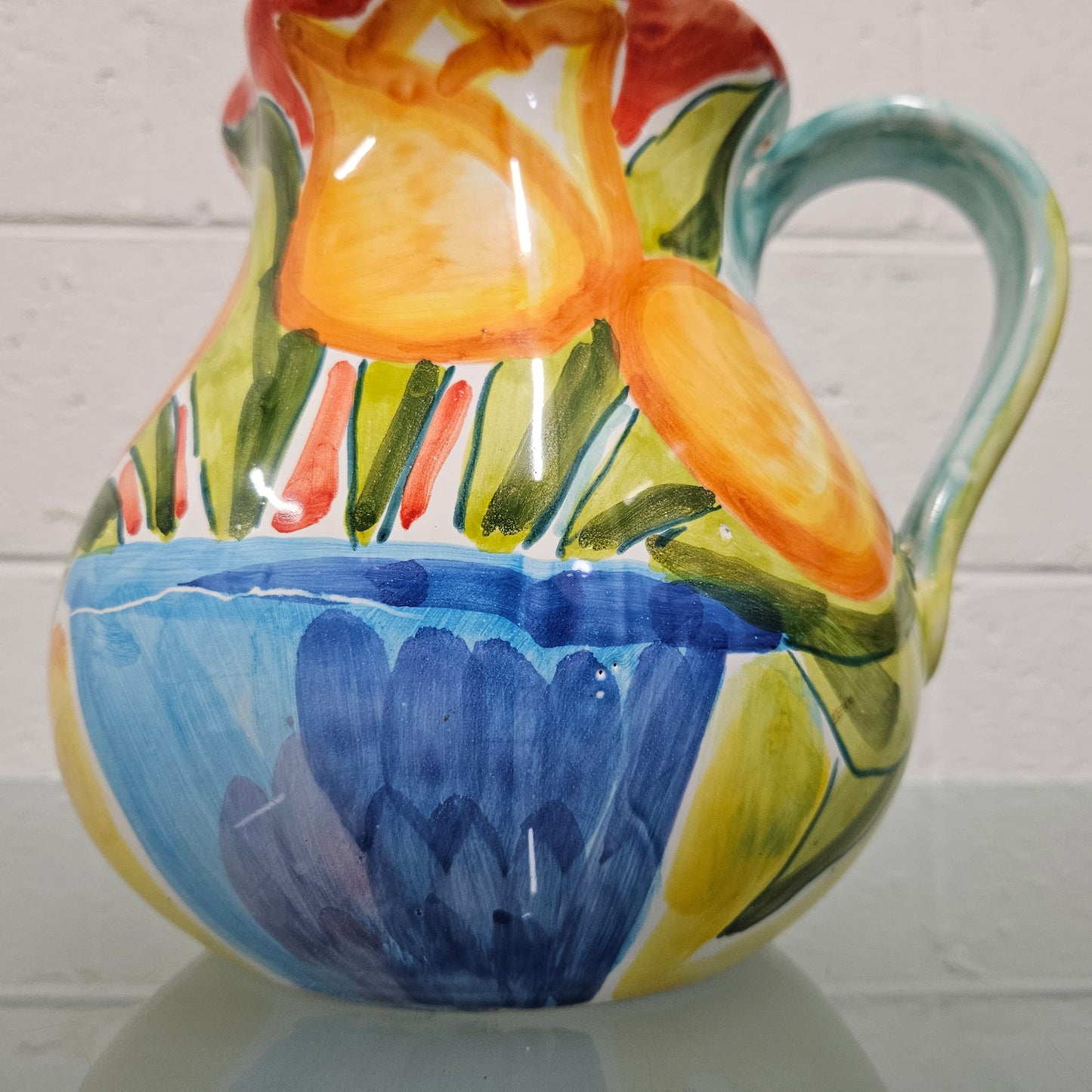 Vintage Hand Painted Italian Jug