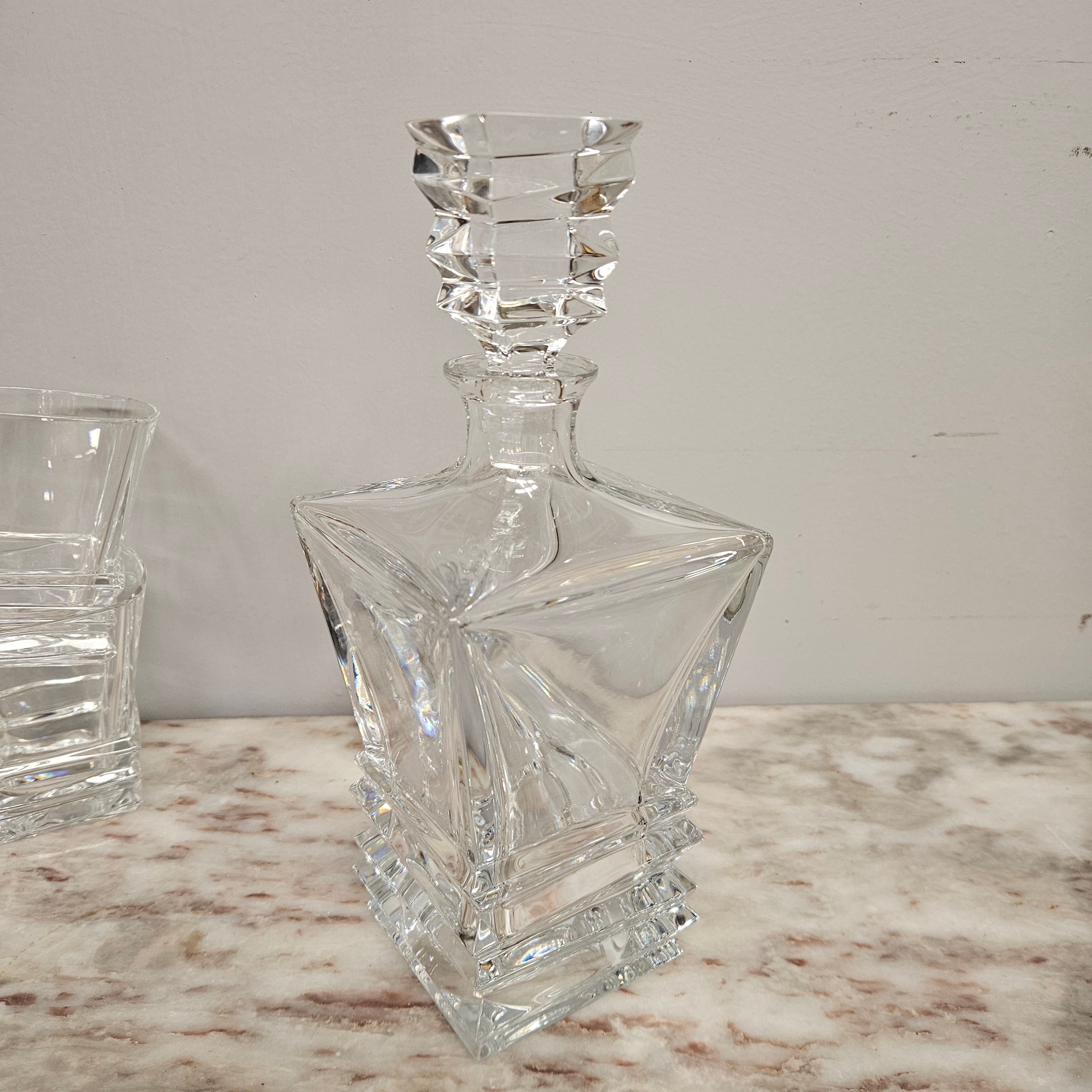 Vintage Royal Doulton Crystal Prism Decanter & Glasses | Antique & Vintage | Moonee Ponds Antiques | Australia Wide