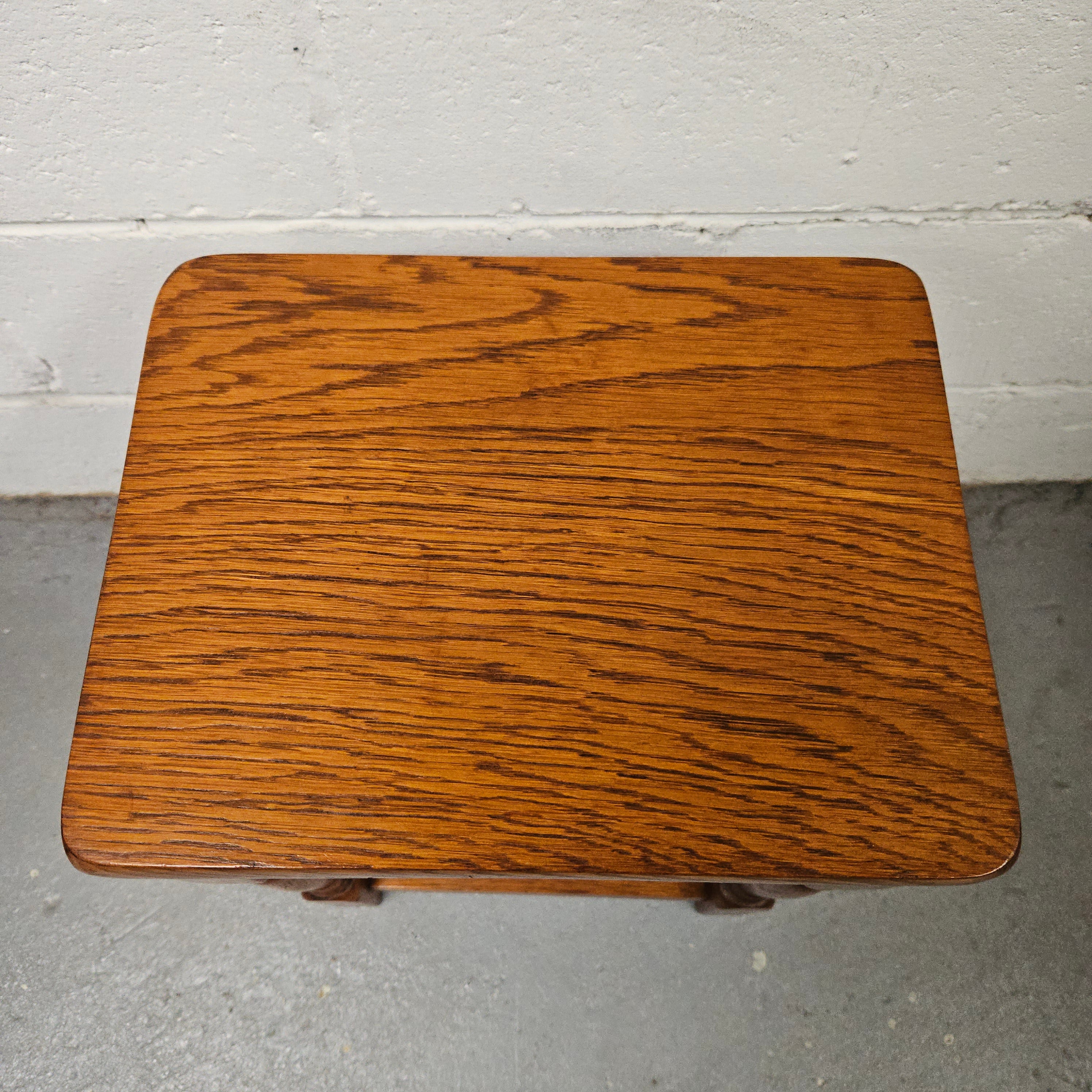 Set of Three Oak Side Tables | Antique & Vintage | Moonee Ponds Antiques | Australia Wide Delivery