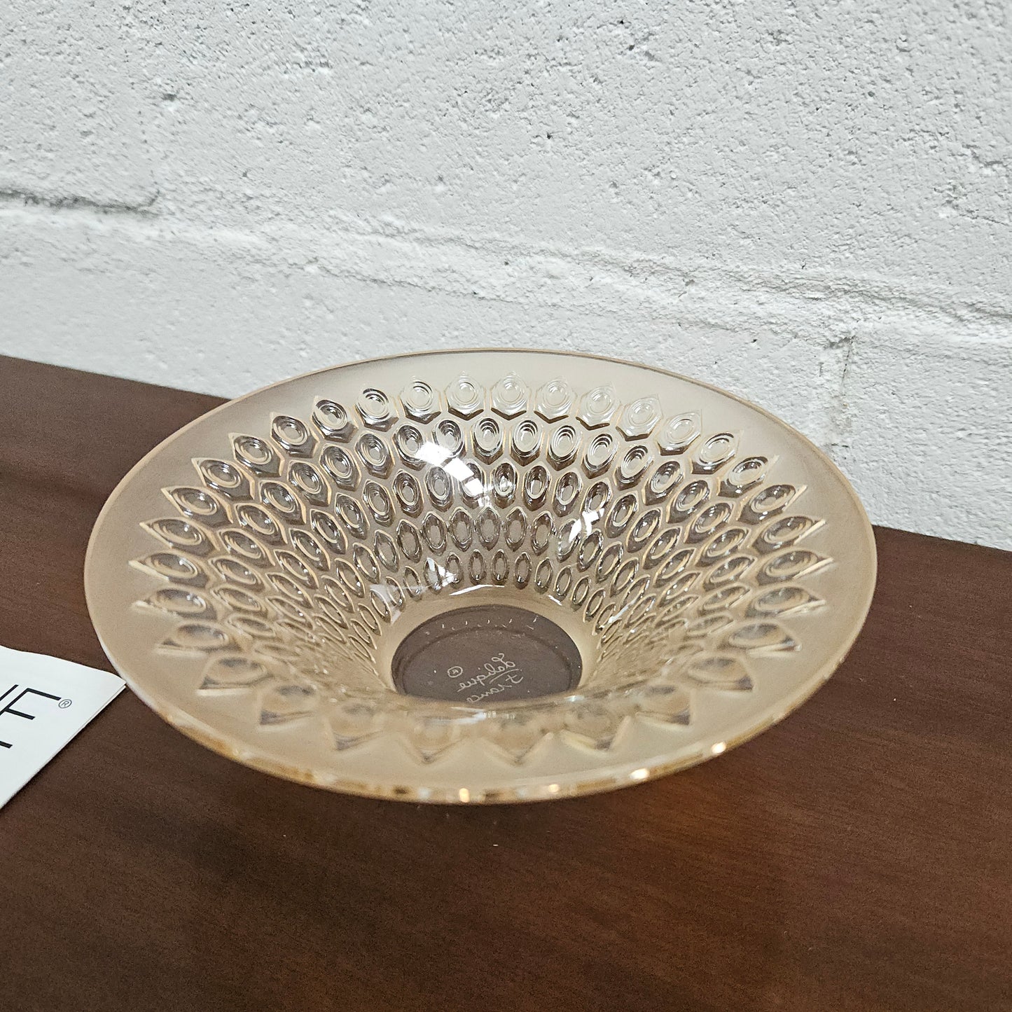 Lalique "Rayons" Gold Lustre Bowl