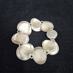Vintage "Mexico" Sterling Silver Modernist Free Form Link Bracelet