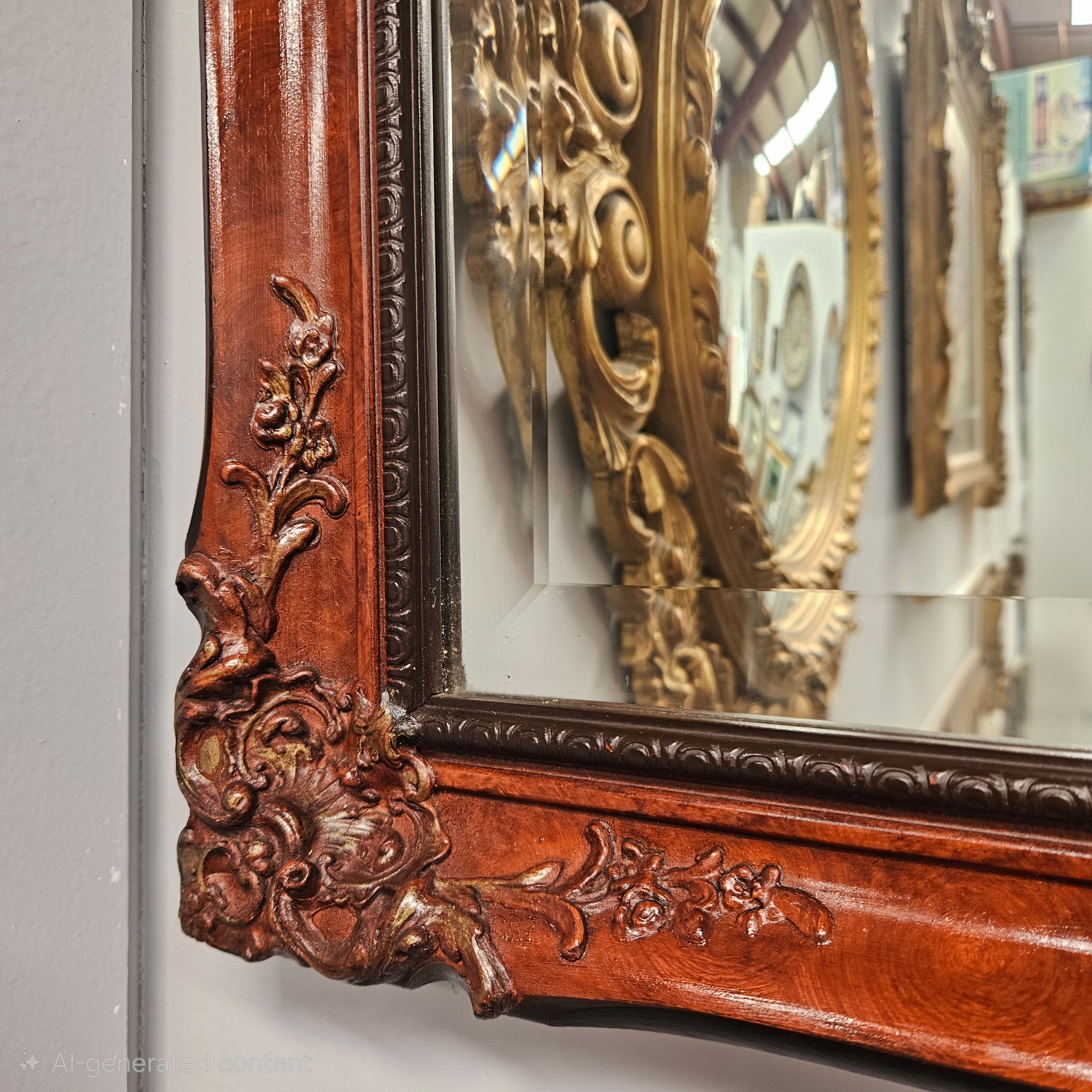 Vintage Gilded Wooden Mirror | Antique & Vintage | Moonee Ponds Antiques | Australia Wide Delivery