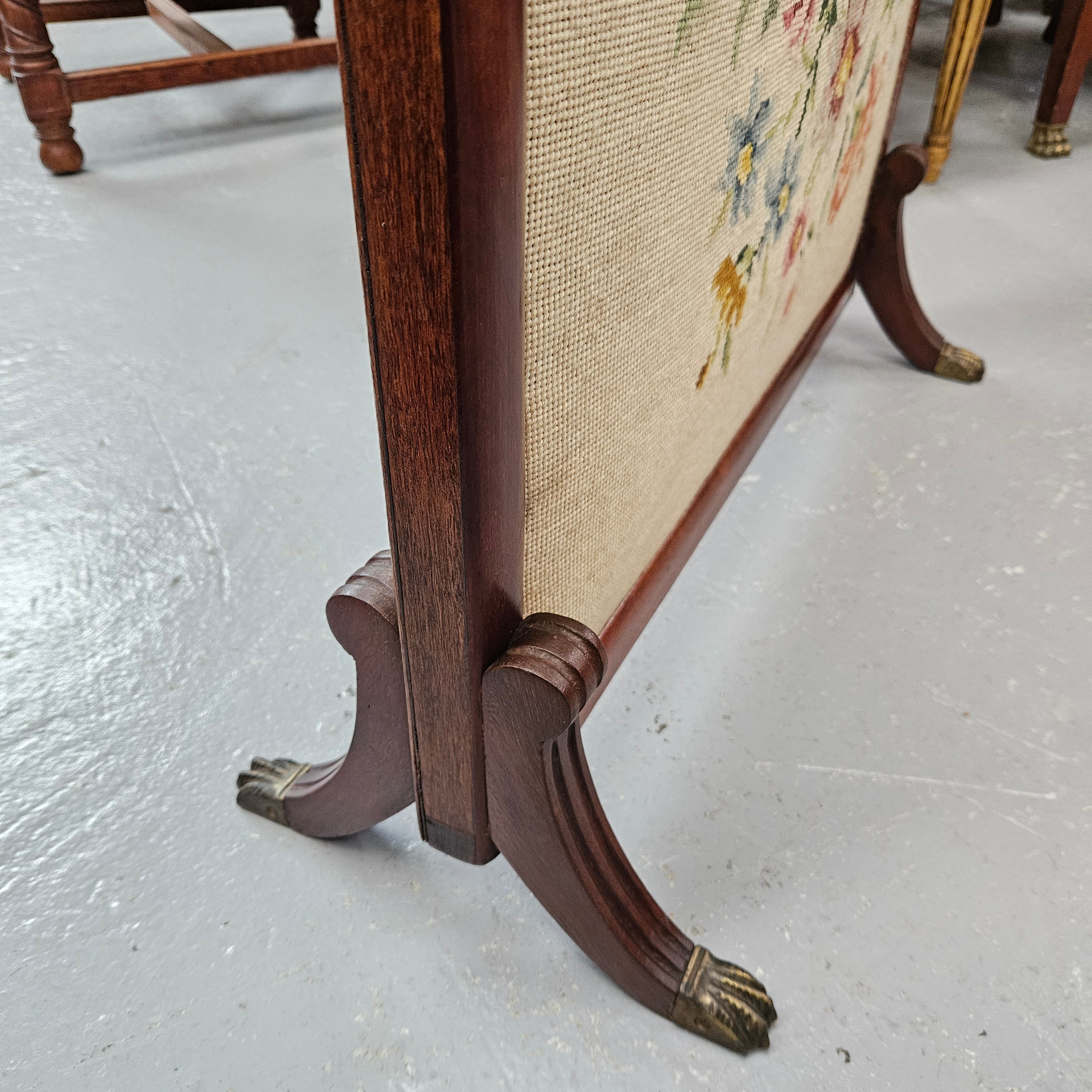 Decorative Tapestry Fire Screen | Antique & Vintage | Moonee Ponds Antiques | Australia Wide Delivery