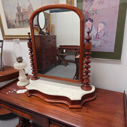 Victorian Marble Based Dressing Table Toilet Vanity Mirror