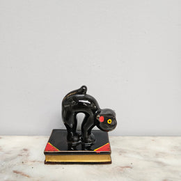 Vintage Cat on Book Ornament