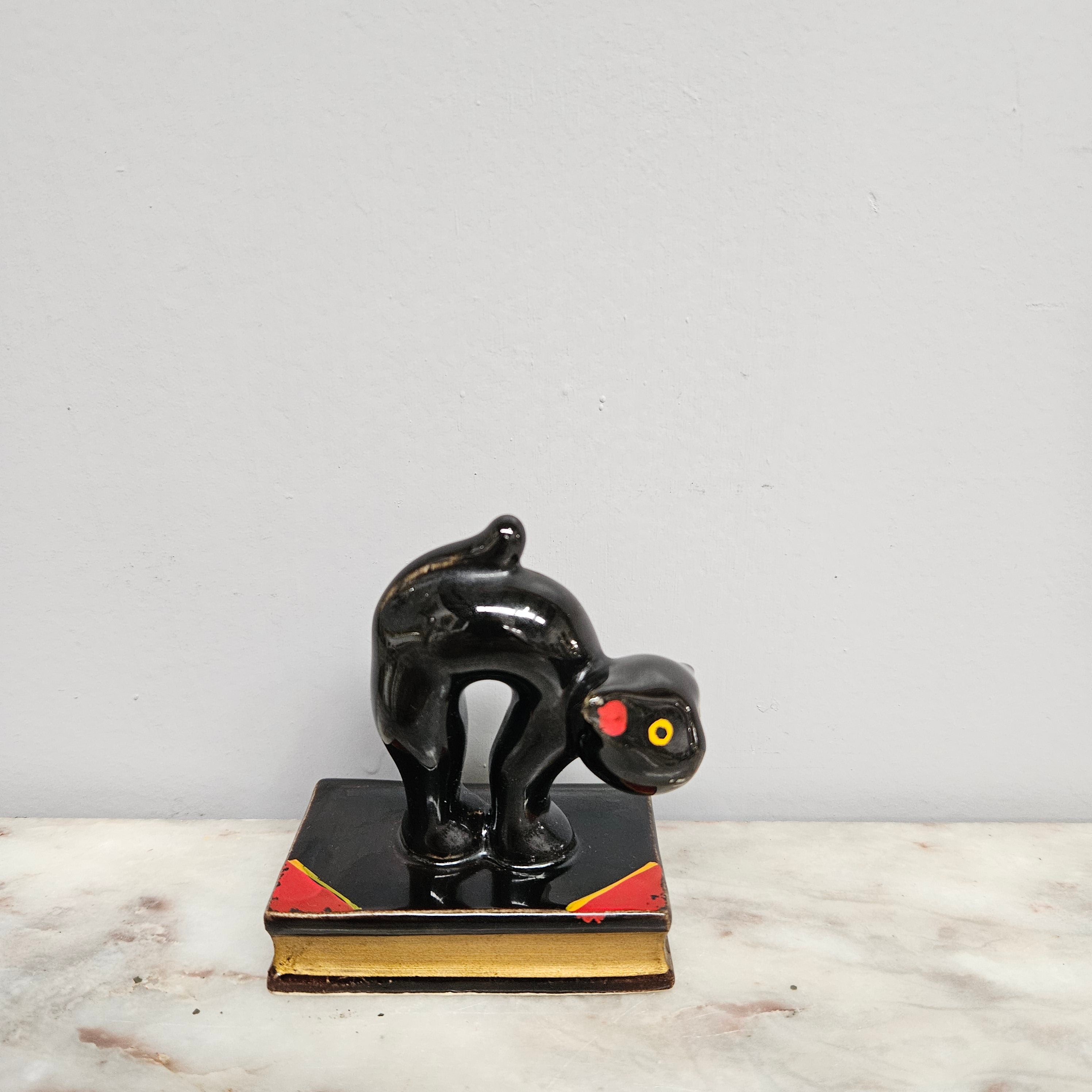 Vintage Cat on Book Ornament | Antique & Vintage | Moonee Ponds Antiques | Australia Wide Delivery