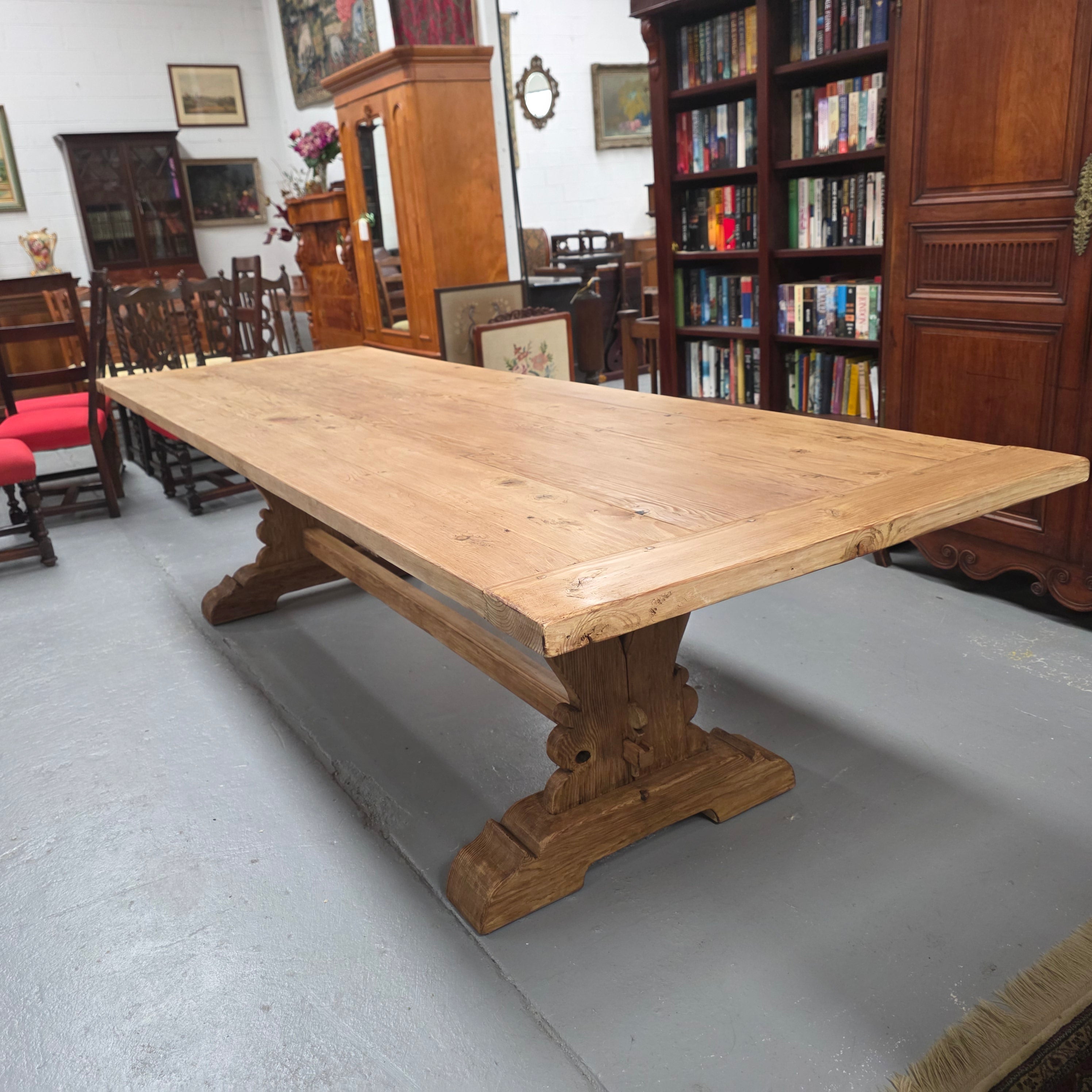 Impressive Vintage Reclaimed Spruce 3 Meter Dining Table | Antique & Vintage | Moonee Ponds Antiques | Australia Wide Delivery