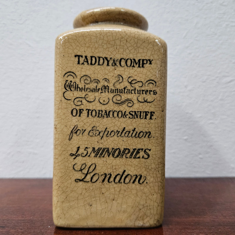 Rare large Taddy & Co ceramic snuff case bottle, it is in good original condition. Please see photos as they form part of the description.