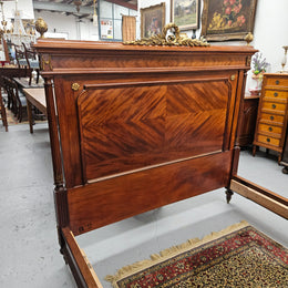 French Louis XVI Style Mahogany Queen Size Bed