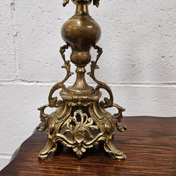 Pair of Vintage Brass & Porcelain Candlesticks | Antique & Vintage | Moonee Ponds Antiques | Australia Wide Delivery