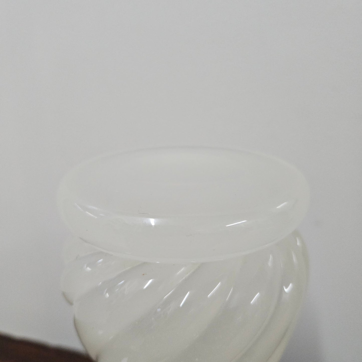 Attractive Vintage Opaline Italian Swirled Glass Vase