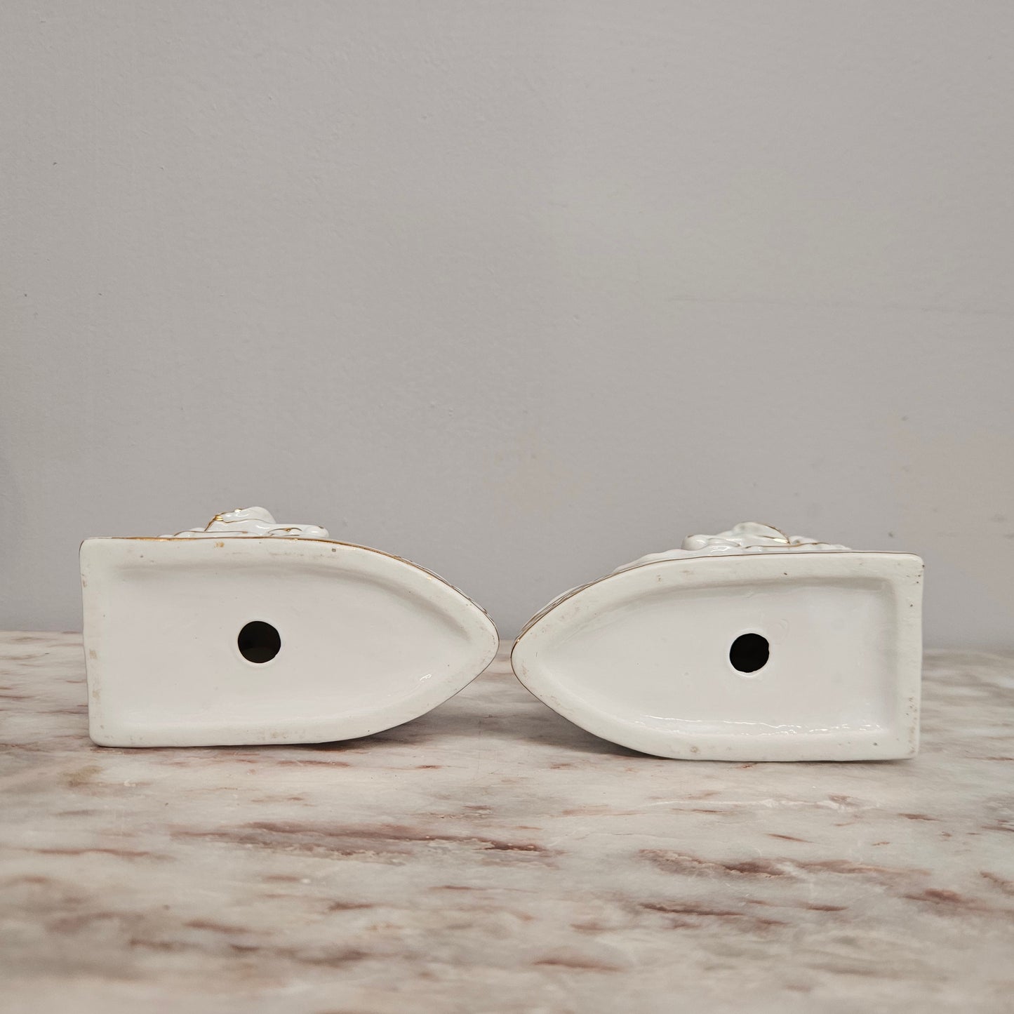 Pair of Vintage Porcelain Bookends