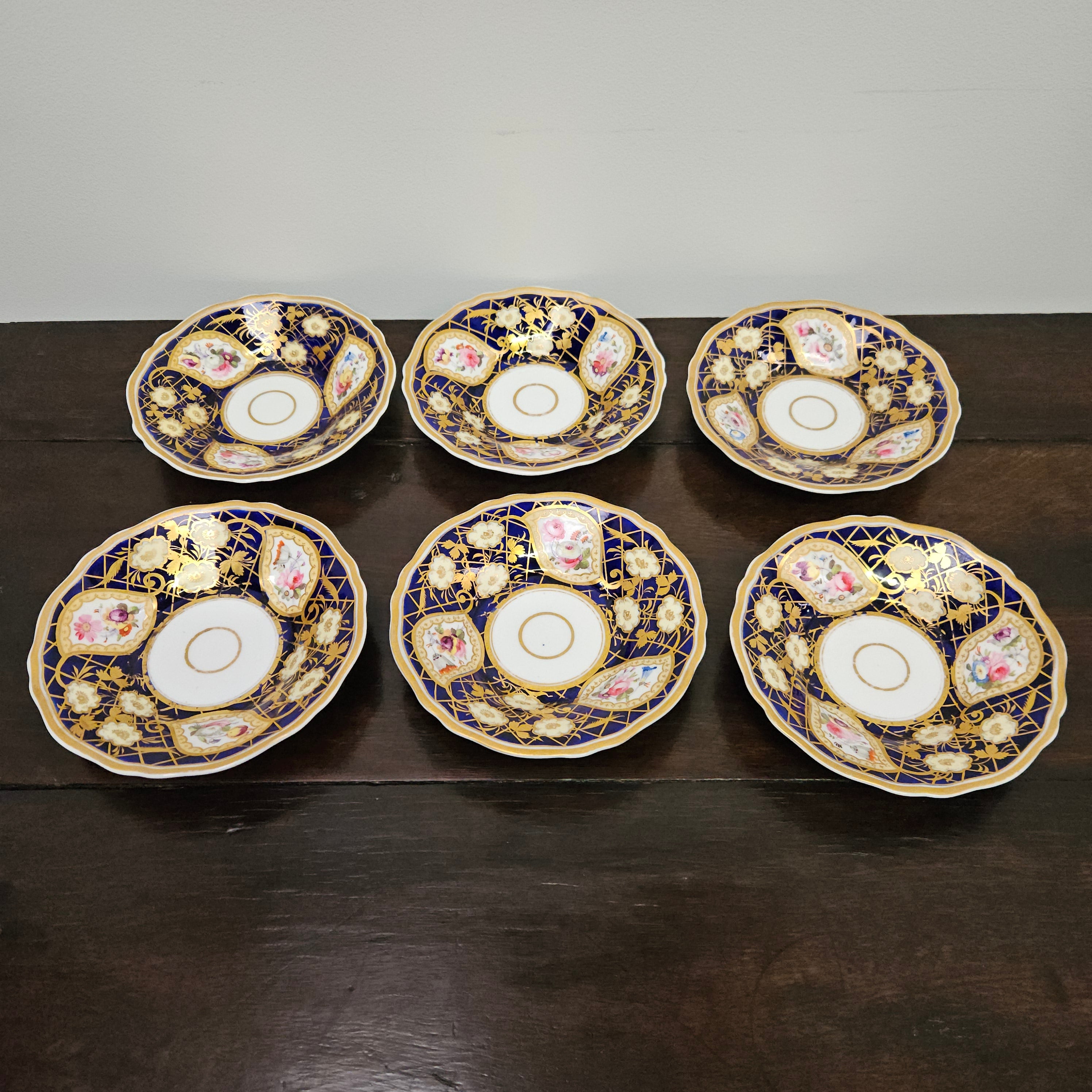 Ridgway Regency Period 6 Hand Painted & Gilded Cups & Saucers | Antique & Vintage | Moonee Ponds Antiques | Australia Wide Delivery