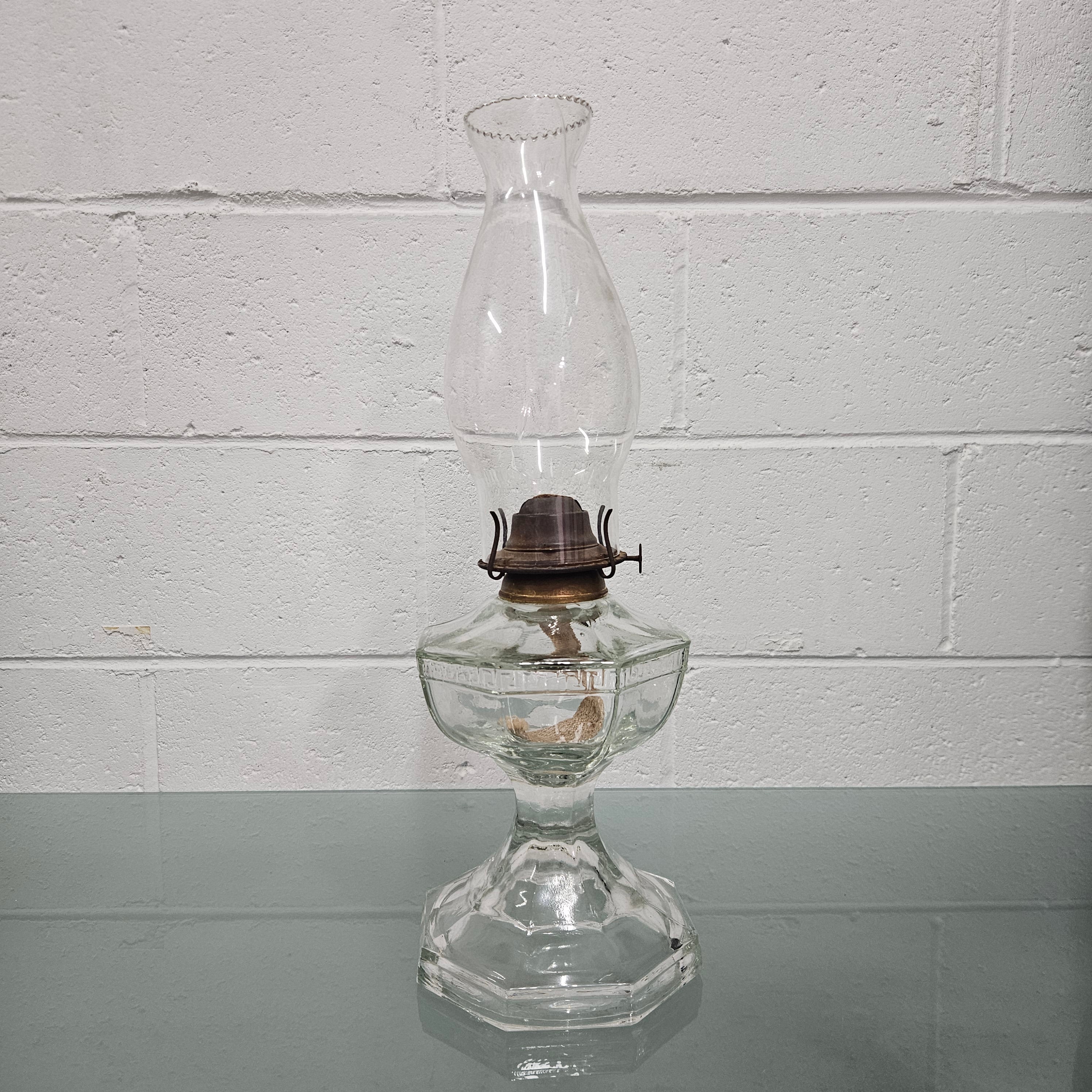 Antique Clear Glass Kero Lamp | Antique & Vintage | Moonee Ponds Antiques | Australia Wide Delivery