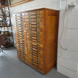 Rare 1920's Huon Pine 40 Drawer Entomology Specimen Cabinet