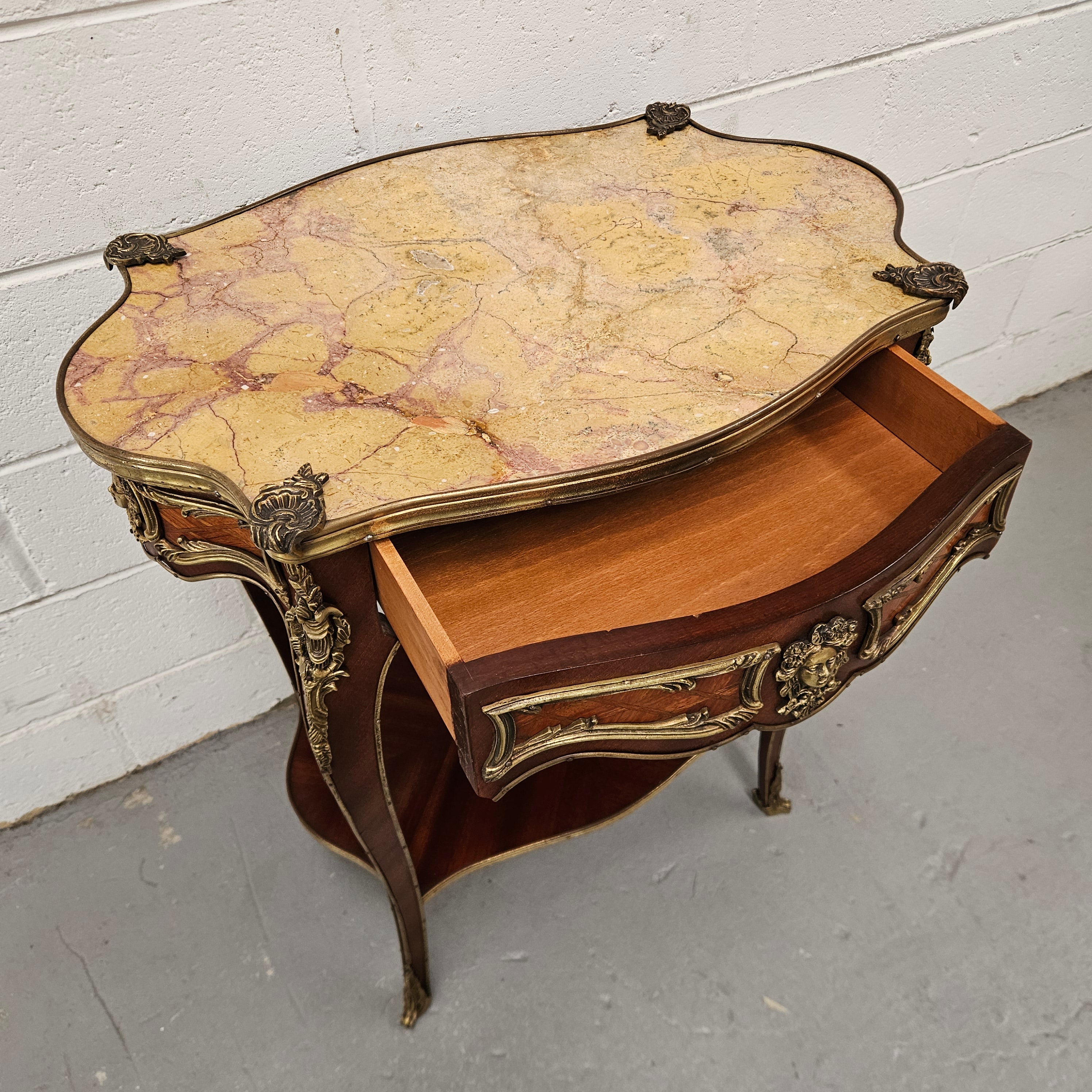 Antique French Marble Top & Ormolu Mounted Side Table | Antique & Vintage | Moonee Ponds Antiques | Australia Wide